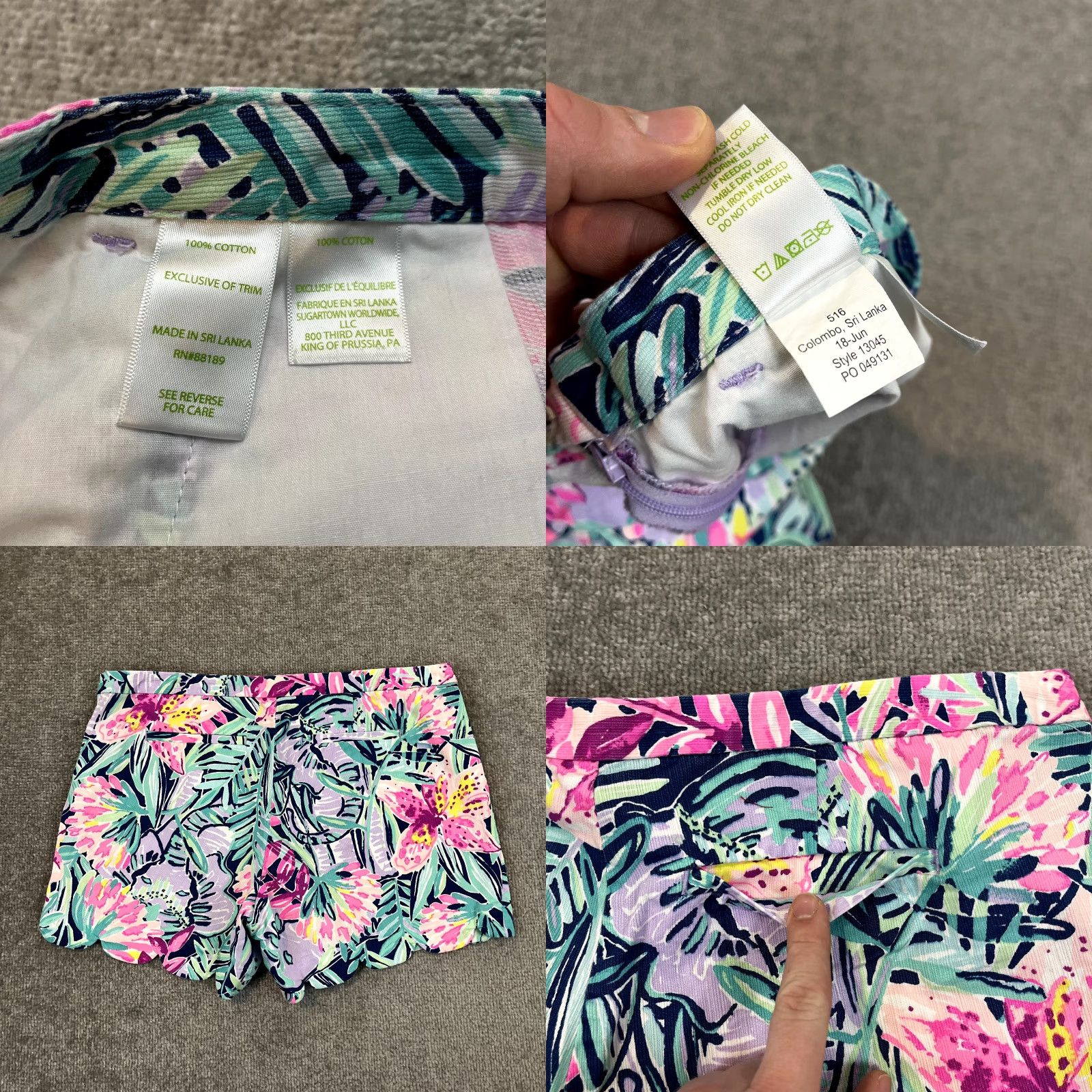 Lilly Pulitzer LILLY PULITZER Floral Shorts Women Size 8 Multicolor Chino Preppy Casual Outdoor Size 30" / US 8 / IT 44 - 8 Thumbnail