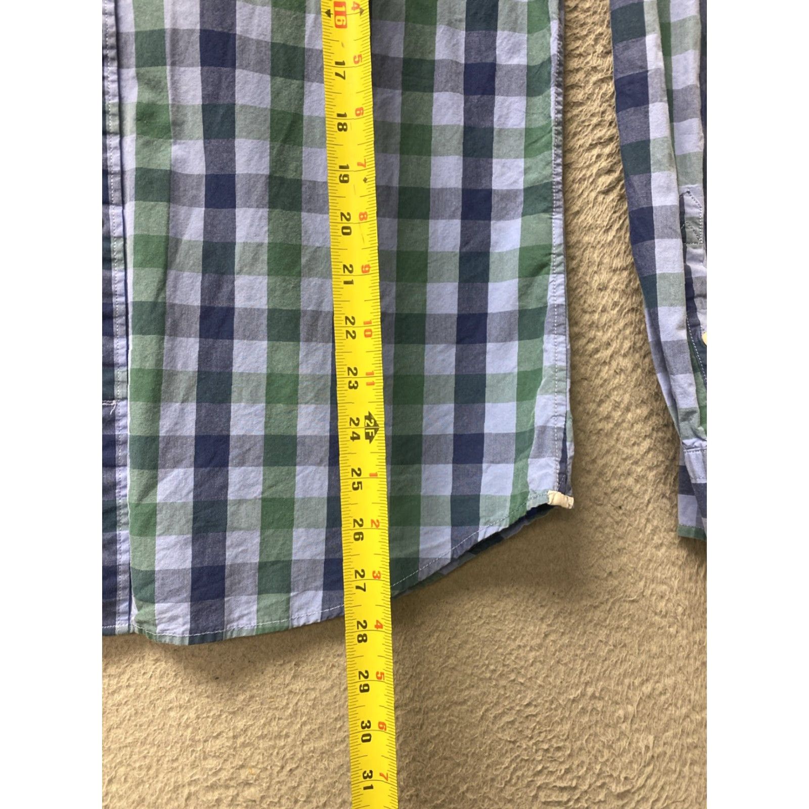 Gap GAP Men's Button Down Oxford Shirt Size M Blue Green Check Multicolor Size US M / EU 48-50 / 2 - 5 Thumbnail