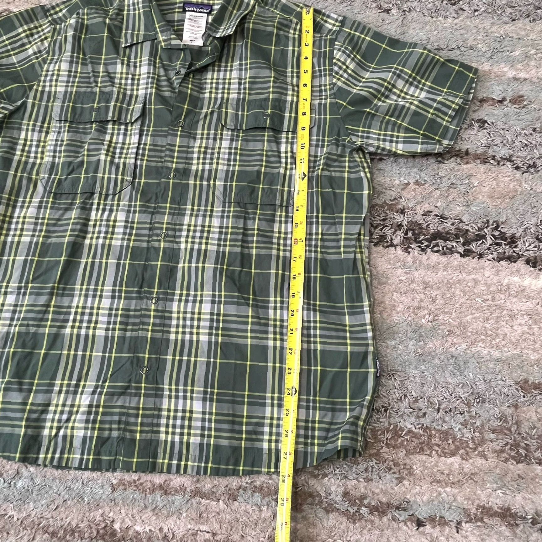 Patagonia Patagonia Shirt Mens L Green Plaid Short Sleeve Snap Button-Up Button-Front Shirt Size US L / EU 52-54 / 3 - 4 Thumbnail