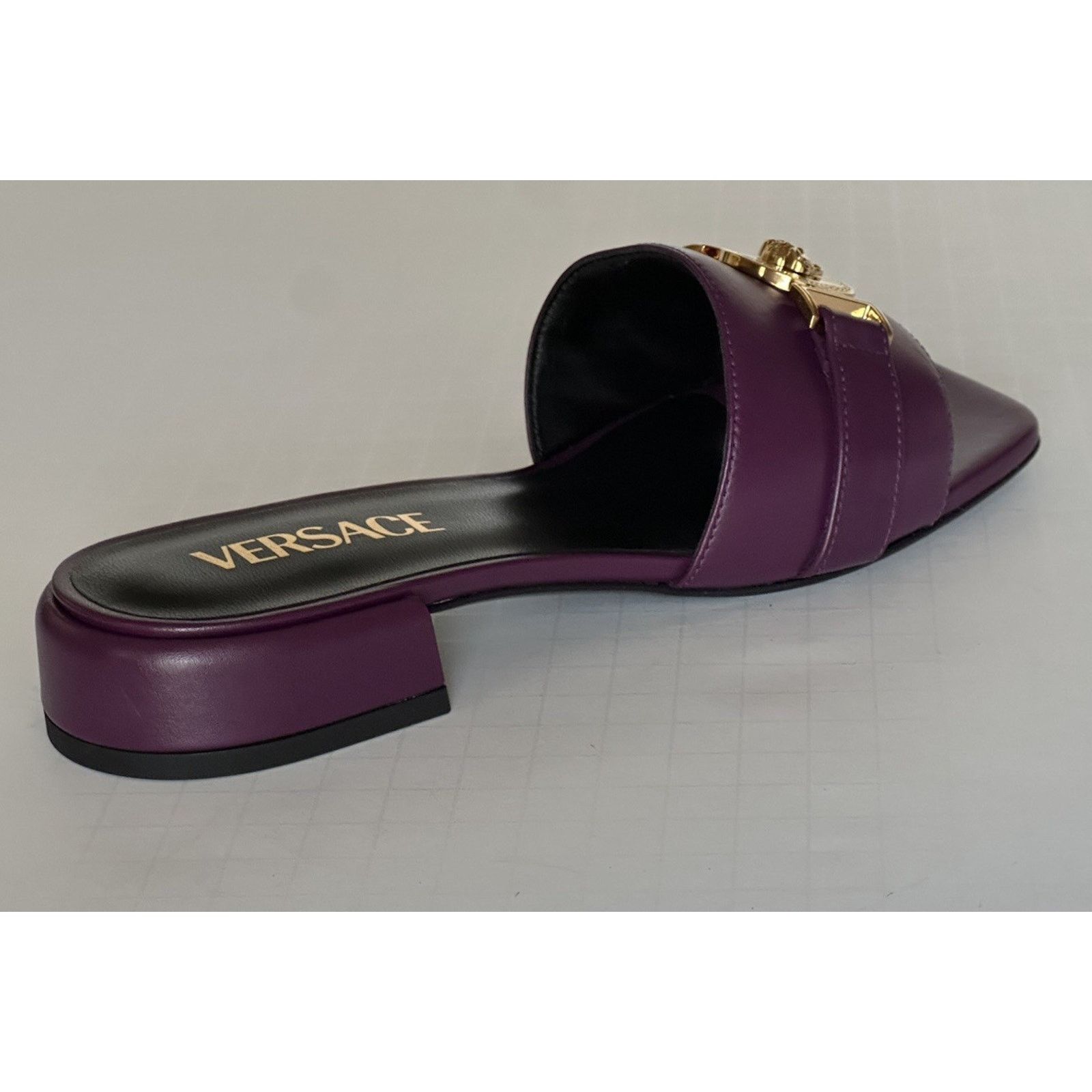 Versace VERSACE Medusa Women's Plum Sandals 6 US (36 Euro) 1014748 Size US 6 / IT 36 - 7 Thumbnail