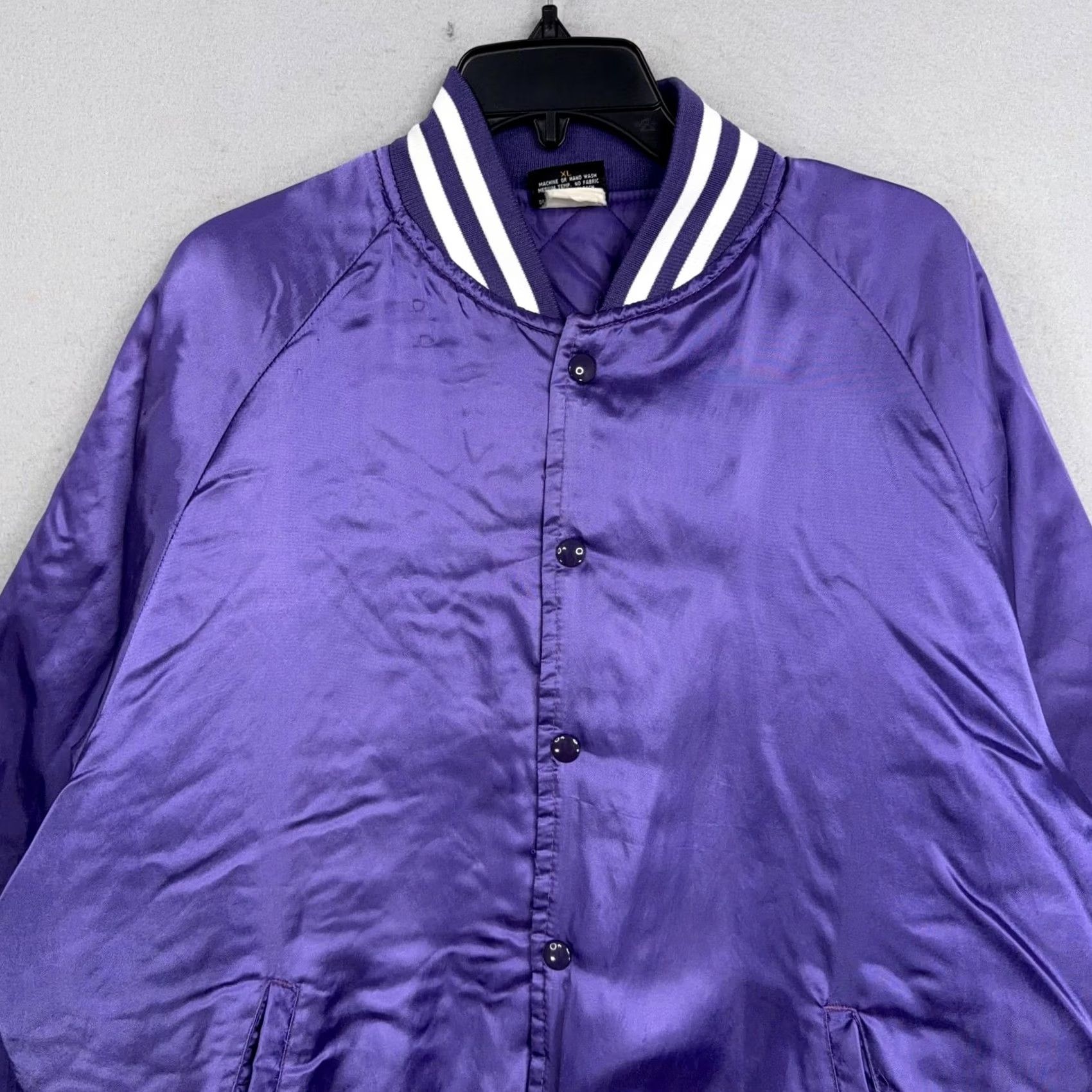 Vintage VINTAGE Nemesis Sportswear Elks Lodge Jacket Mens XL Purple Satin Varsity England? (No) Size US XL / EU 56 / 4 - 3 Thumbnail
