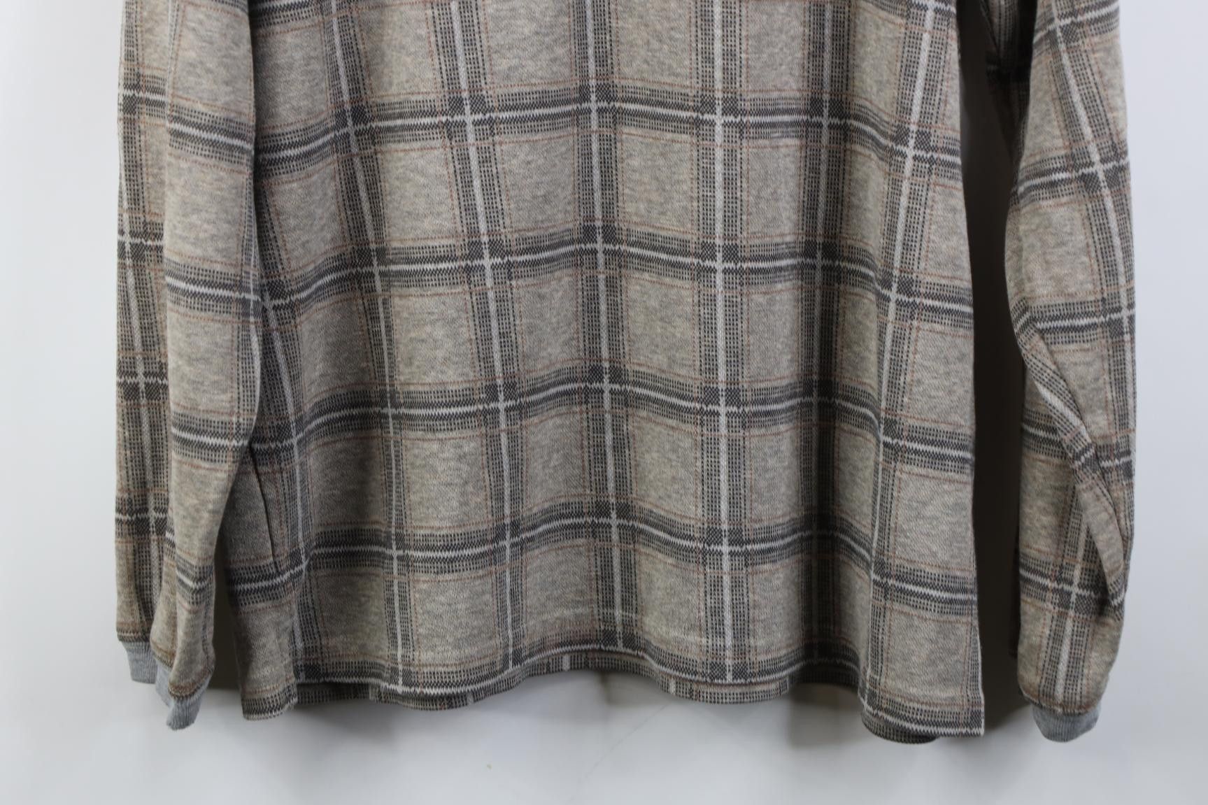 Vintage Vintage 90s Streetwear Long Sleeve Rugby Polo Shirt Plaid Size US L / EU 52-54 / 3 - 11 Thumbnail