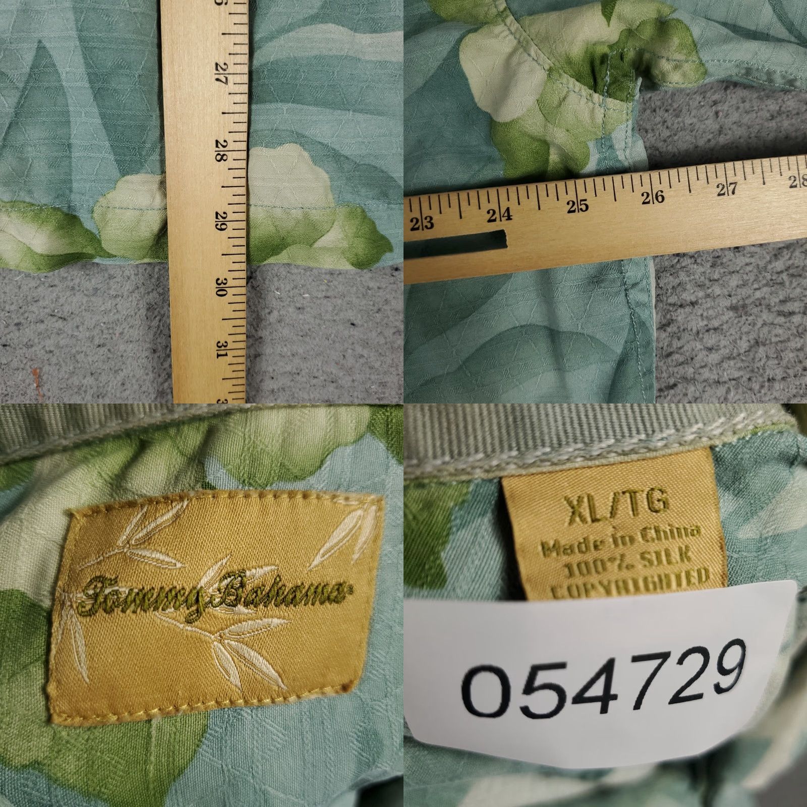 Tommy Bahama Tommy Bahama Floral Button-Up Shirt Mens XL Teal Hawaiian Short Sleeve Casual Size US XL / EU 56 / 4 - 8 Thumbnail