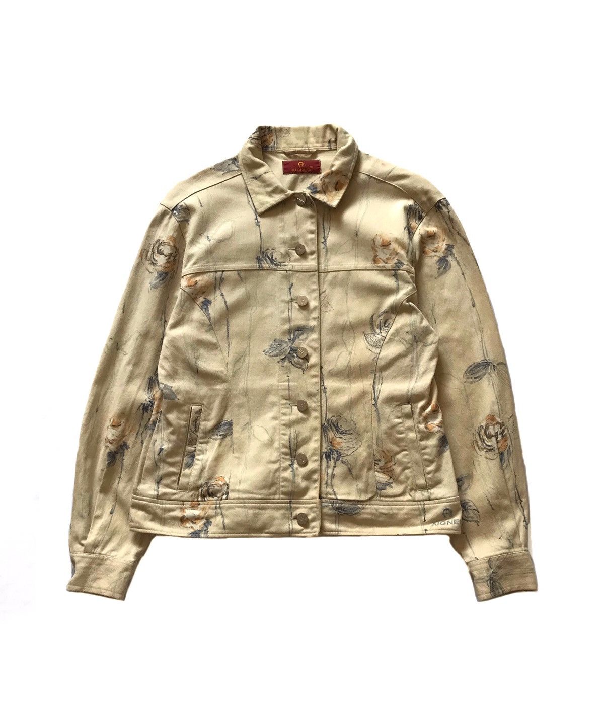 Aigner × Etienne Aigner AIGNER TRUCKER JACKET FLOWER FULLPRINT Size S / US 4 / IT 40 - 1 Thumbnail