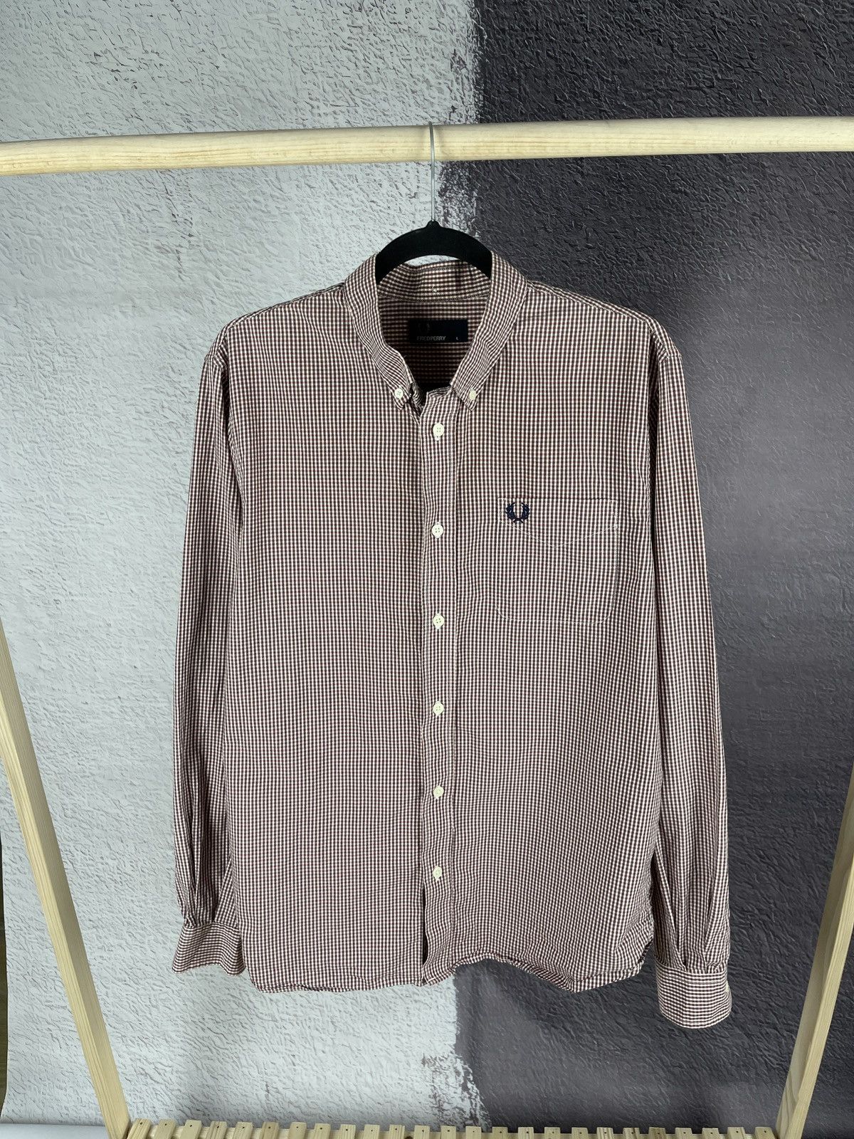 Fred Perry Fred Perry red checkered long sleeve cotton shirt Size US L / EU 52-54 / 3 - 1 Thumbnail