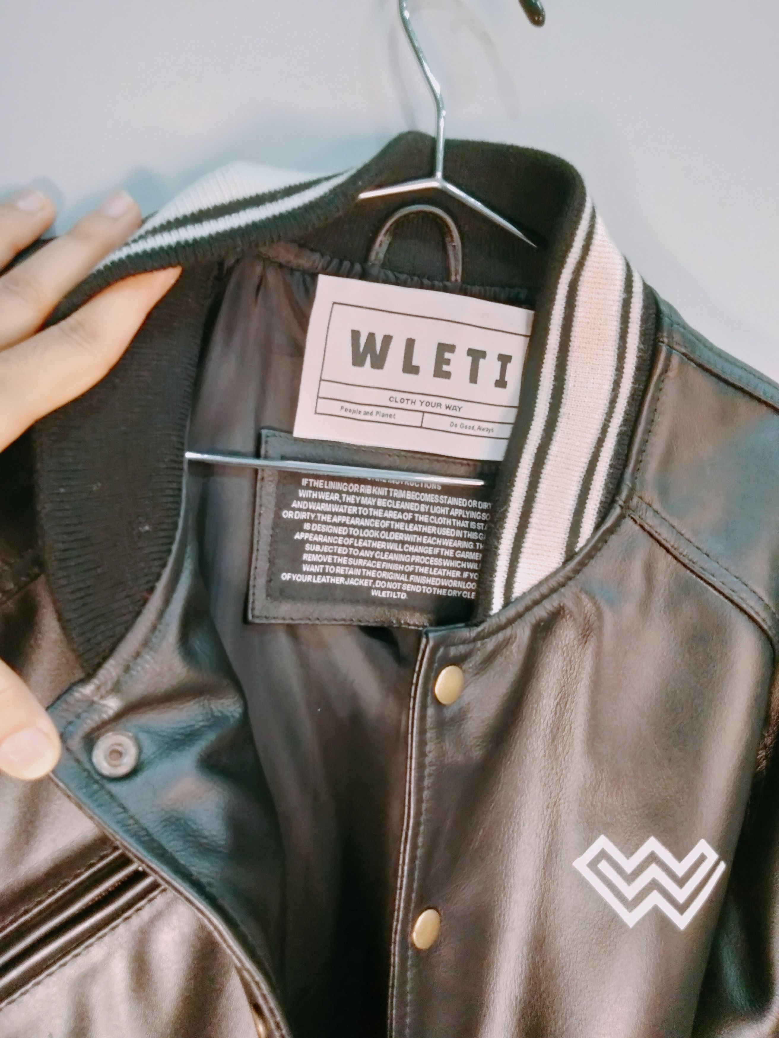Vintage WLETI Black Sheep Leather Varsity Jacket - Premium Quality Size US M / EU 48-50 / 2 - 6 Thumbnail