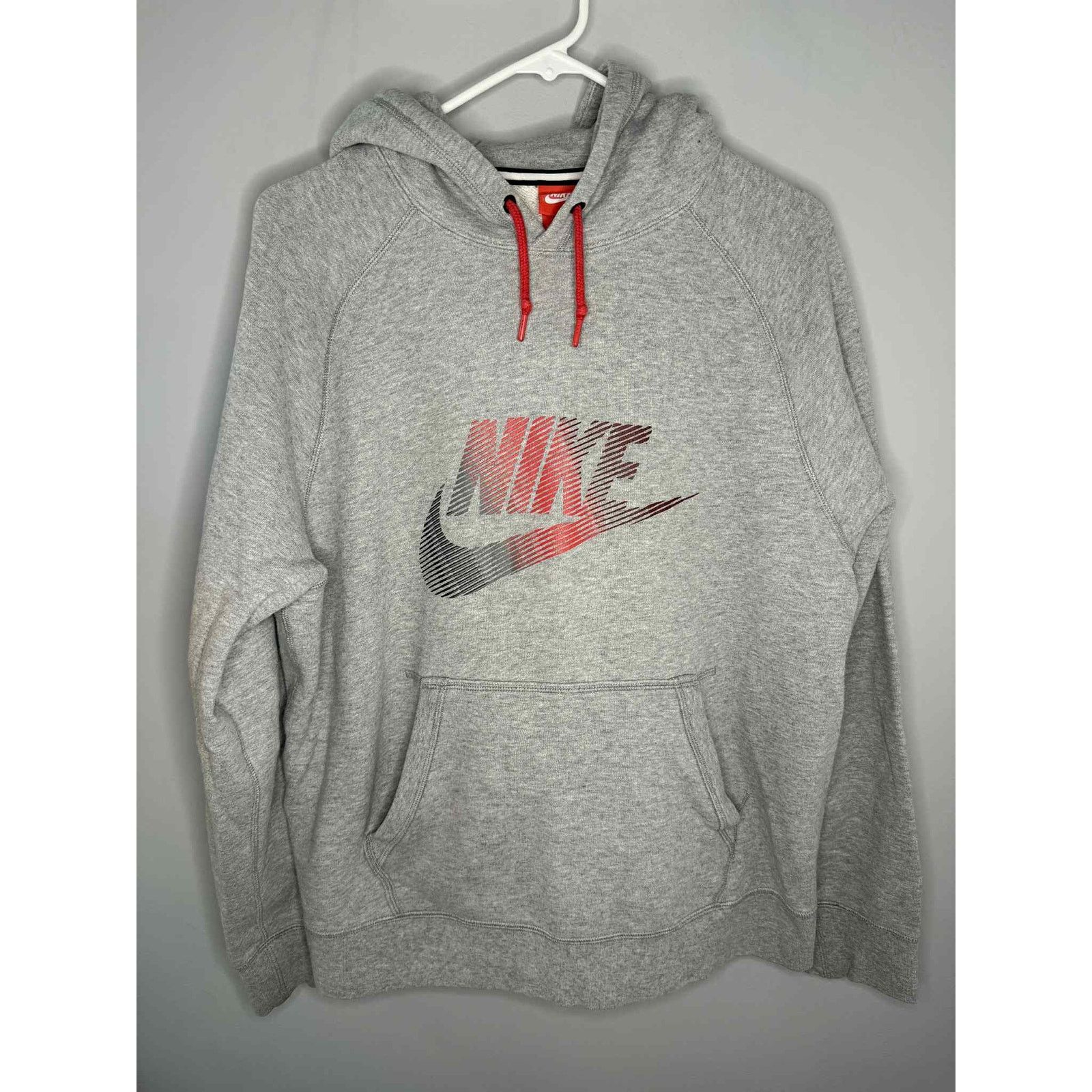 Nike Nike Swoosh Logo Long Sleeve Graphic Hoodie Gray Men's L Size US L / EU 52-54 / 3 - 2 Thumbnail