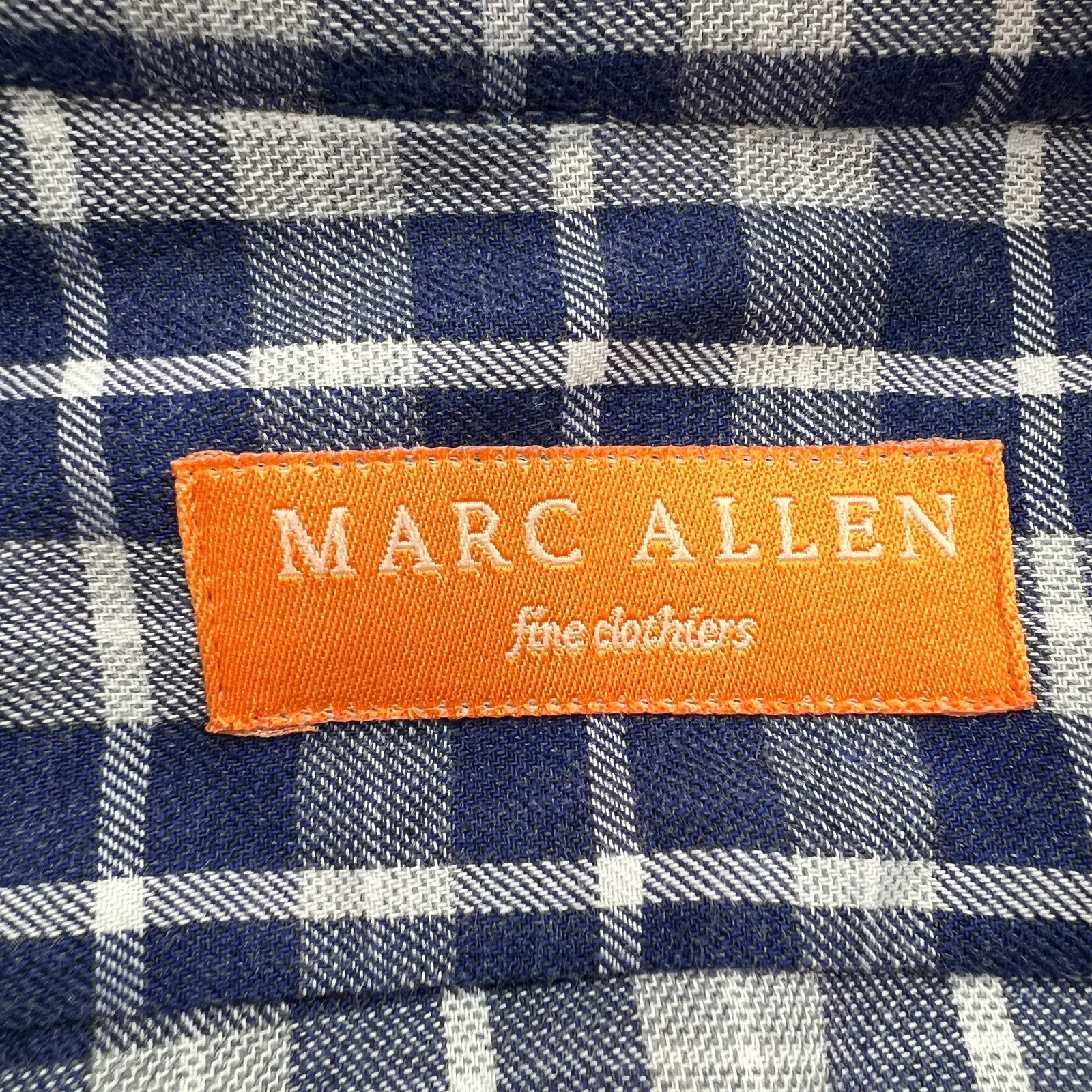 Other Marc Allen Clothiers Plaid Button Up Shirt Blue Size US M / EU 48-50 / 2 - 3 Thumbnail