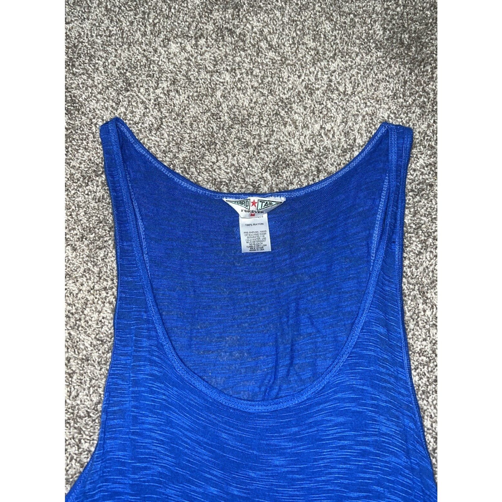 Hard Tail VINTAGE Hard Tail Women's Casual Dress Midi Rayon Blue Medium Tank Dress Size M / US 6-8 / IT 42-44 - 2 Thumbnail