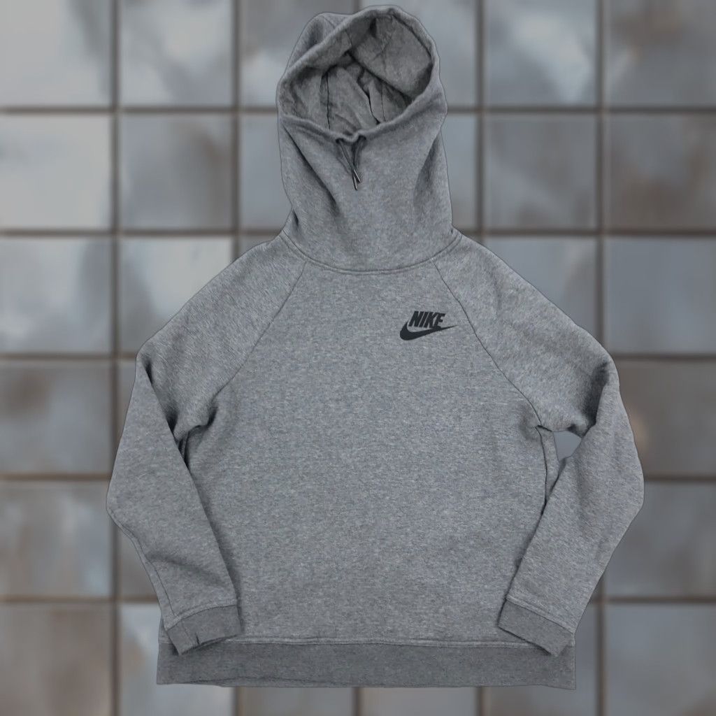 Nike Nike Hoodie Womens L Rally Funnel Neck NSW Sportswear Sweatshirt Gray Size L / US 10 / IT 46 - 1 Thumbnail