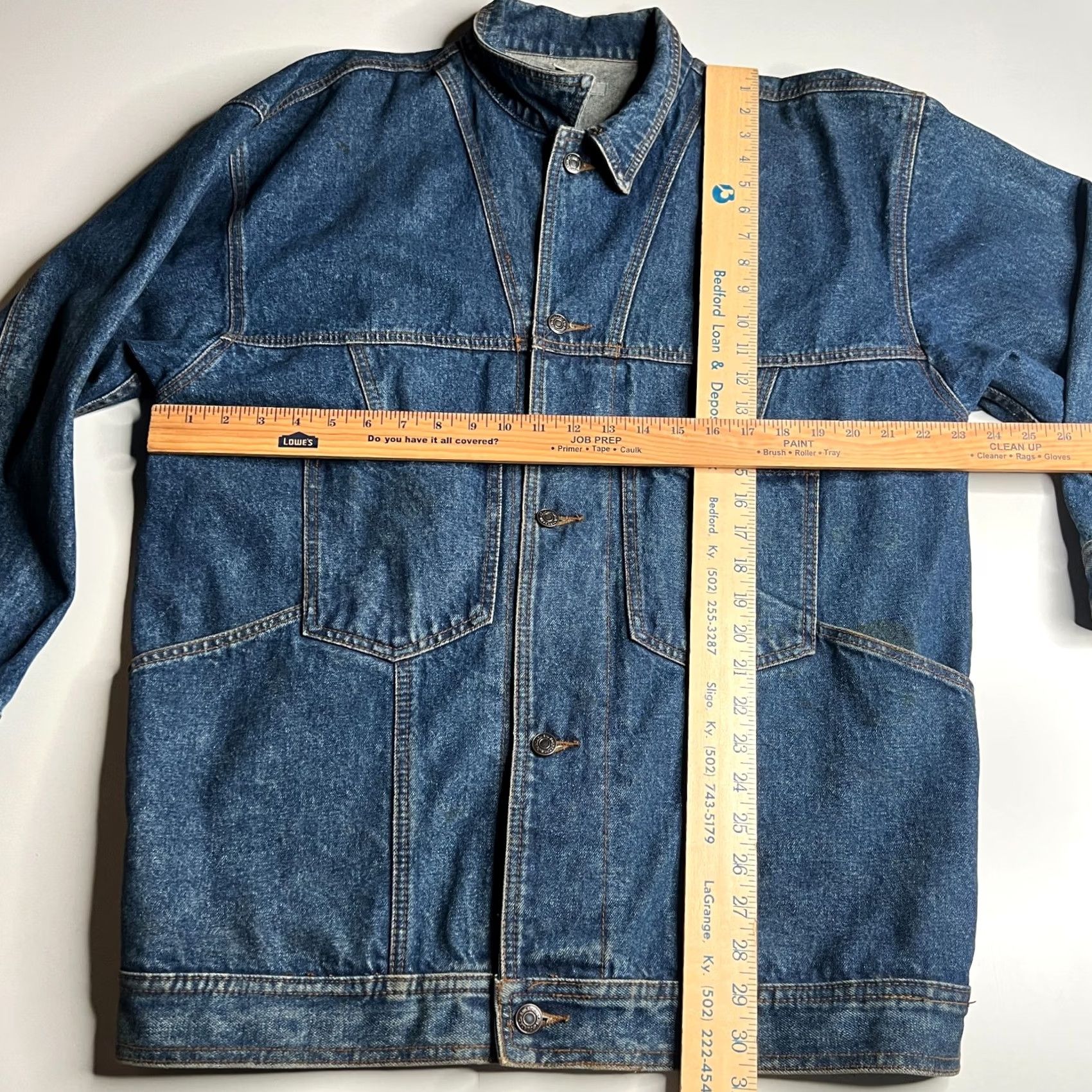 Jordache Vintage Jordache Denim Chore Jacket Mens L Blue 80s 90s Workwear Button Front Pocketed Classic Vintage Style Regular Fit Size US L / EU 52-54 / 3 - 3 Thumbnail