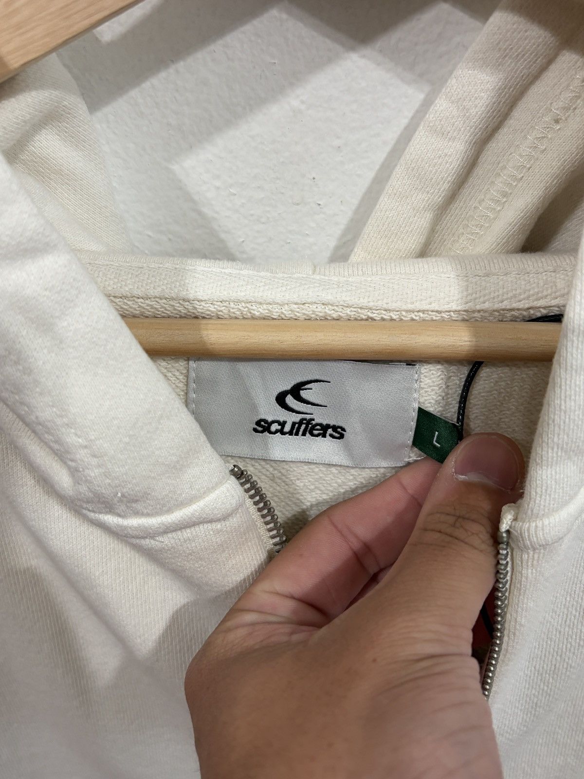 Other Scuffers Champ Ecru Zipped Hoodie Size US L / EU 52-54 / 3 - 4 Thumbnail