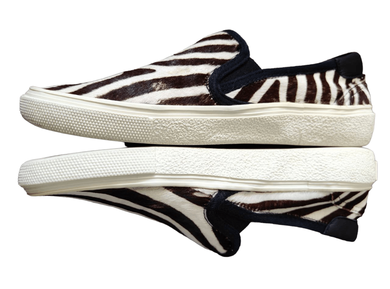 Hedi Slimane × Saint Laurent Paris Zebra Pony Slip On Size US 7 / IT 37 - 4 Thumbnail