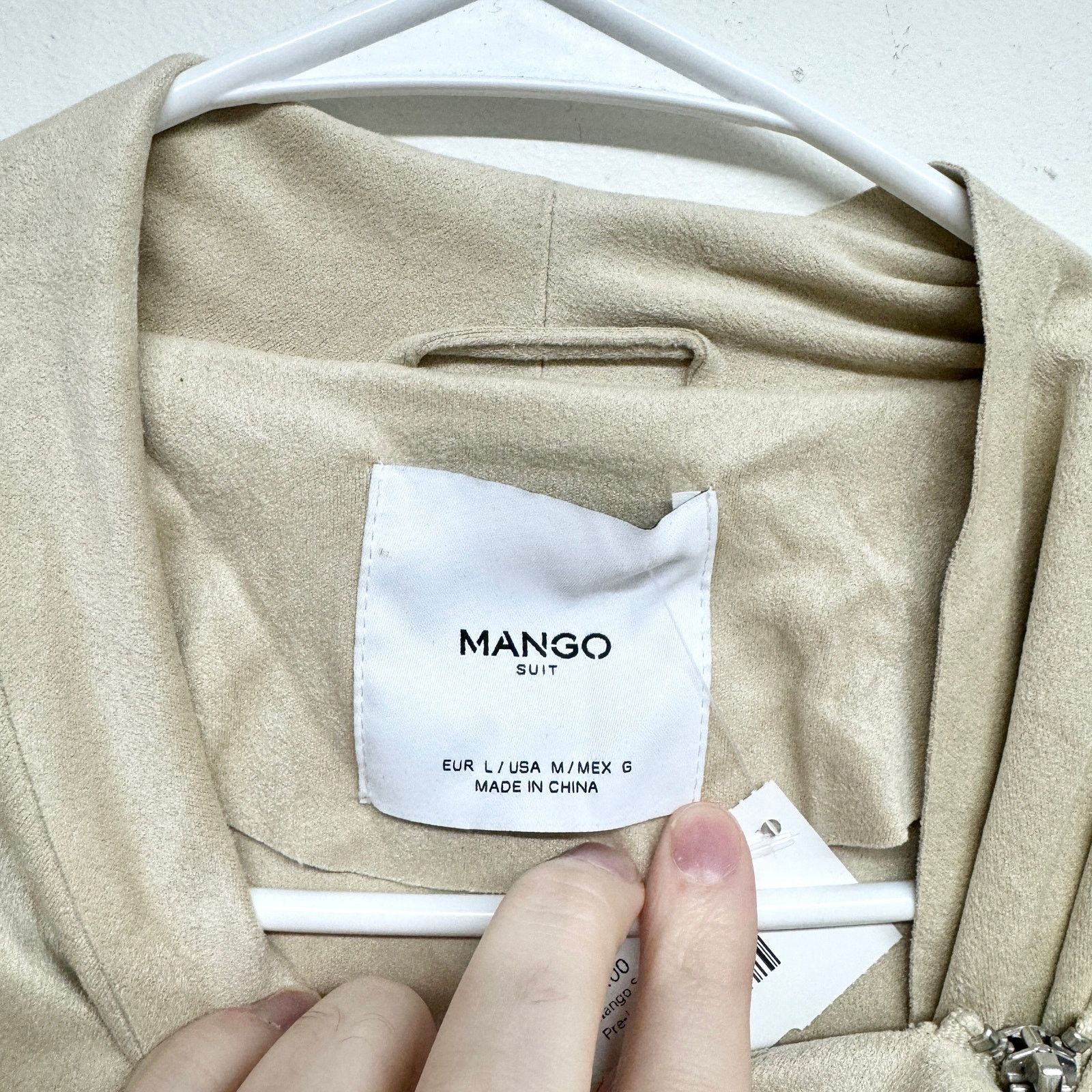 Mango Mango Suit Asymmetrical Zip Faux Suede Jacket Size Large Size L / US 10 / IT 46 - 2 Thumbnail