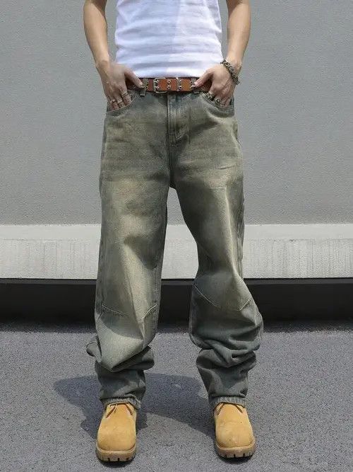 Japanese Brand Faded Skate Baggy Denim Jeans Loose fit Size US 36 / EU 52 - 1 Thumbnail