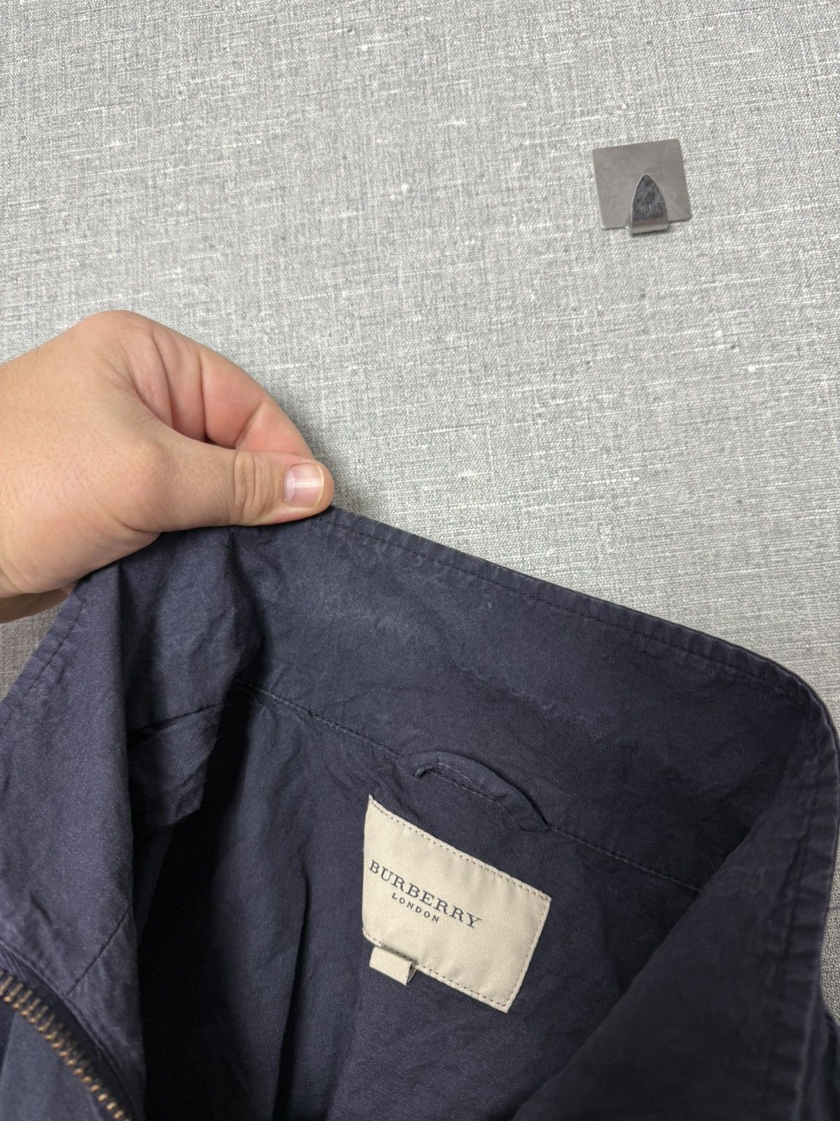 Burberry Burberry London Navy Cotton & Metal Utility Jacket Size L Size US L / EU 52-54 / 3 - 22 Thumbnail