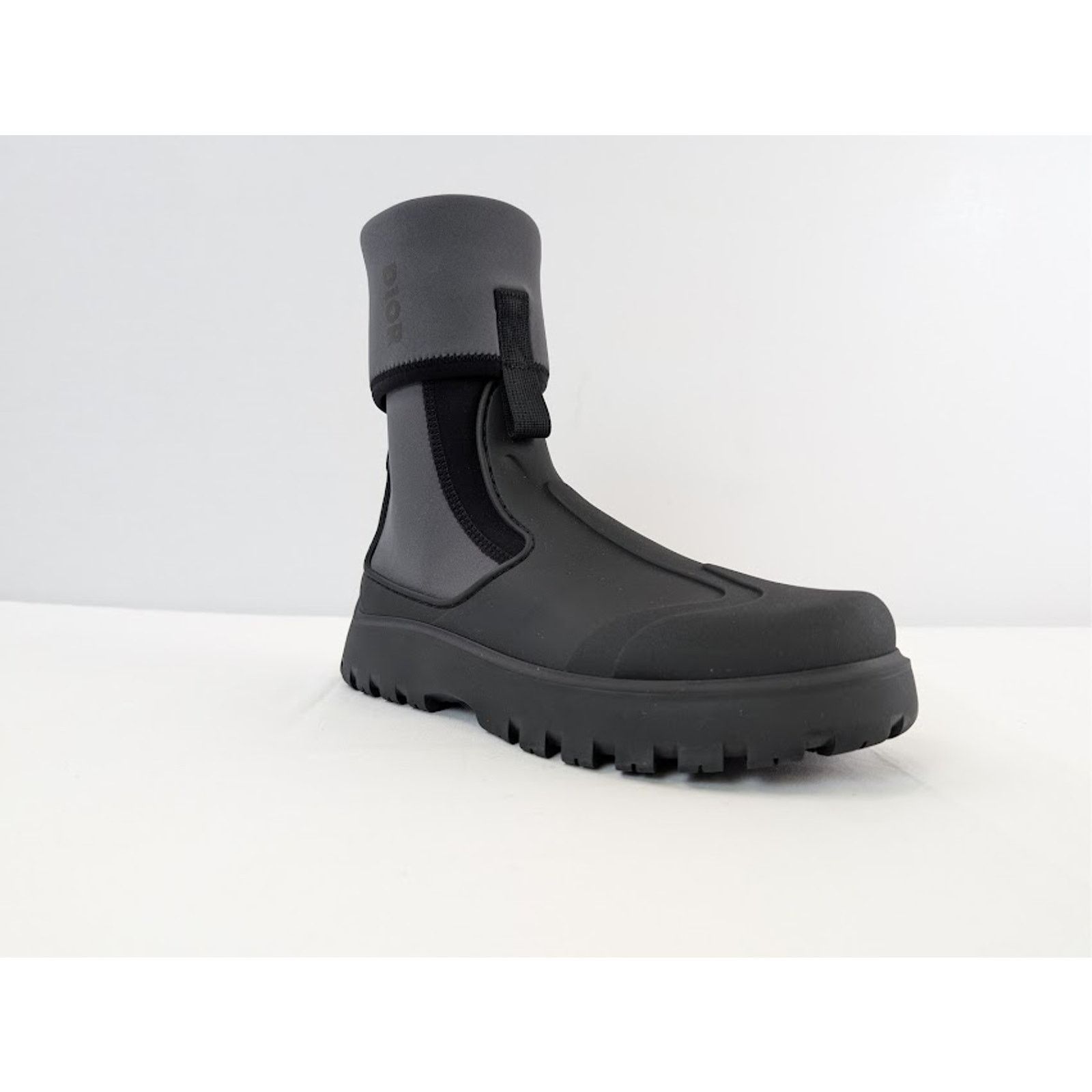 Dior o1rshd1 Leather Neoprene Garden Boots in Black / Grey Size US 8 / EU 41 - 2 Thumbnail