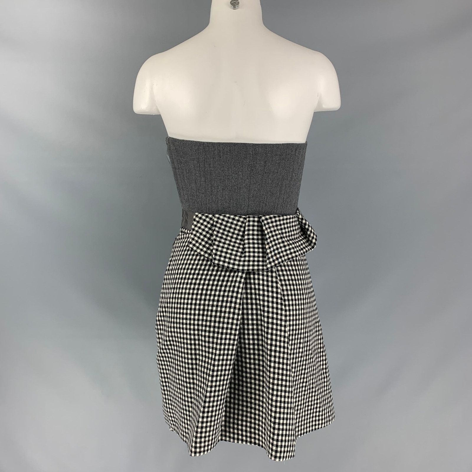 Other RICHARD NICOLL Green Black White Wool Cashmere Dress Size M / US 6-8 / IT 42-44 - 3 Thumbnail