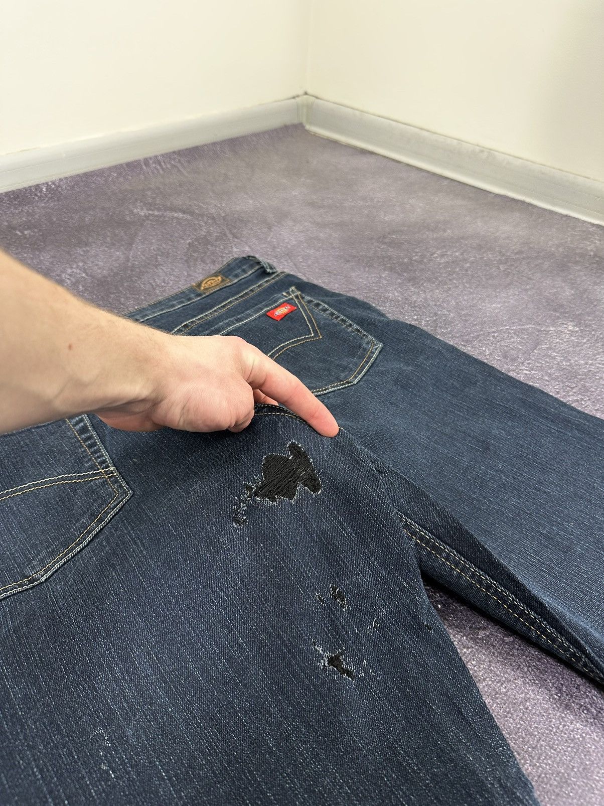 Dickies Vintage Dickies Flared Baggy USA Denim Opium Y2K Work Jeans Size 36" / US 14 / IT 50 - 7 Thumbnail