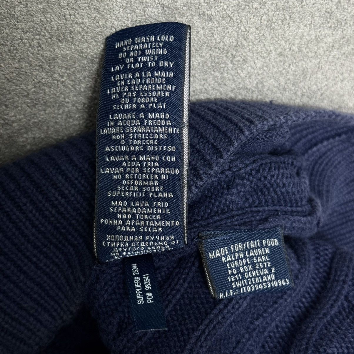 Polo Ralph Lauren × RRL Ralph Lauren × Ralph Lauren Vintage 90s Cable Knit Polo Ralph Lauren Zip Up Sweater Size S / US 4 / IT 40 - 9 Thumbnail