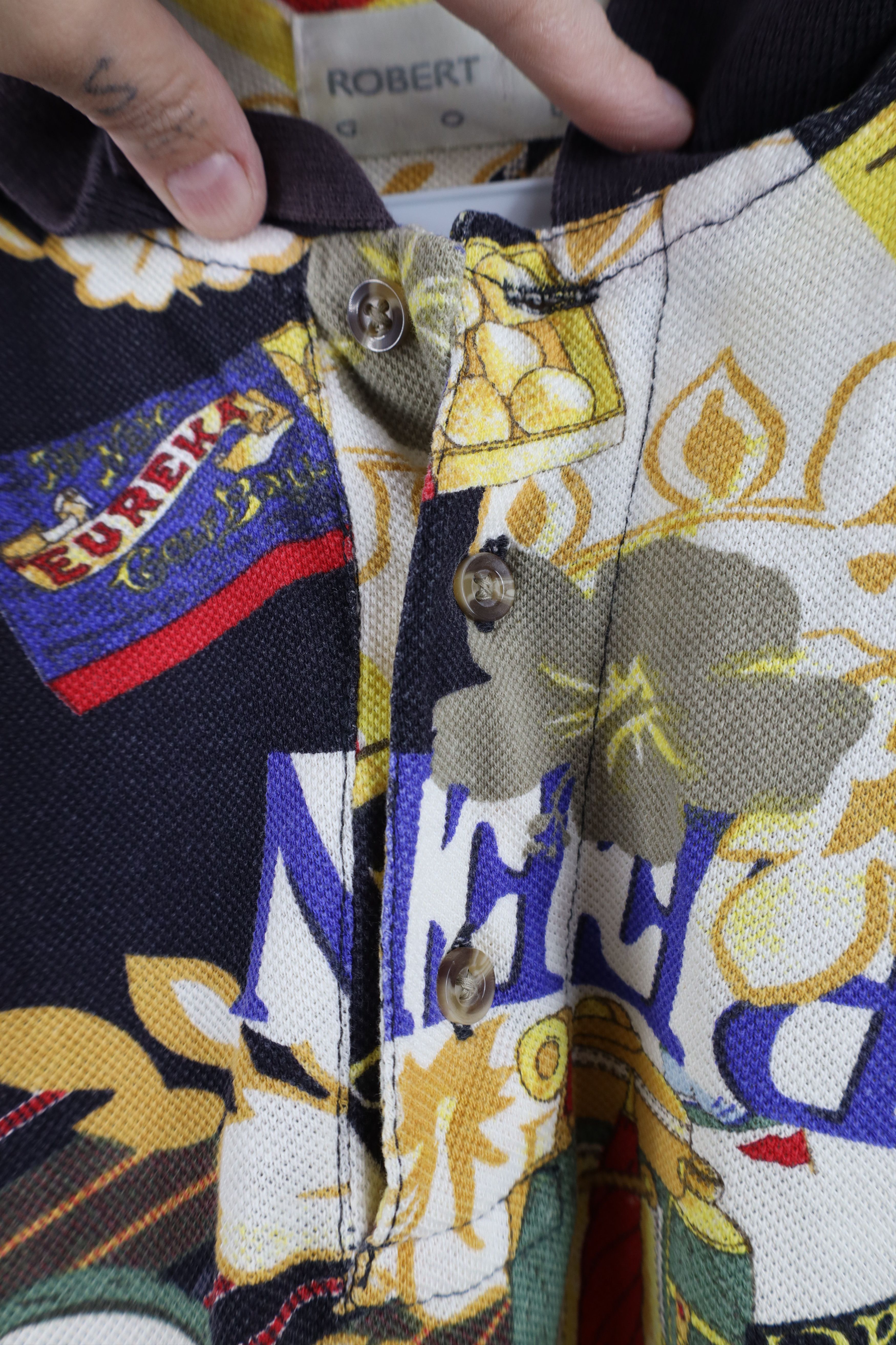 Vintage Vintage 90s Streetwear Print Flower Pebble Beach Golf Polo Size US M / EU 48-50 / 2 - 7 Thumbnail