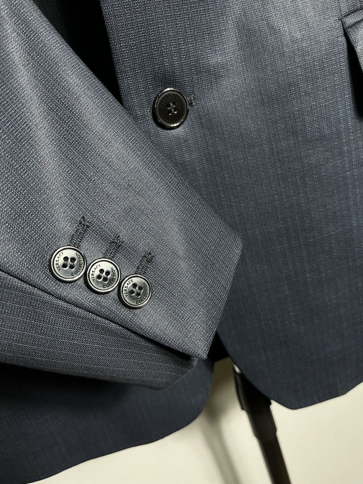 Versace Versace Collection Wool Blue Two Button Men's Blazer Jacket Size 50R - 5 Thumbnail