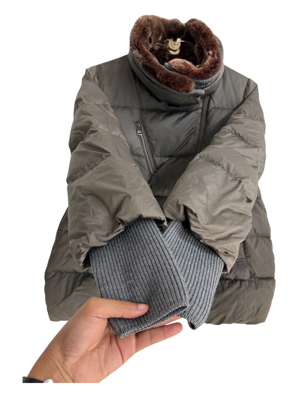 Duvetica MABRUN 🇮🇹 Moncler Genius 🐇 Fur APCLPS Lightweight Down Jacket Size M / US 6-8 / IT 42-44 - 4 Thumbnail