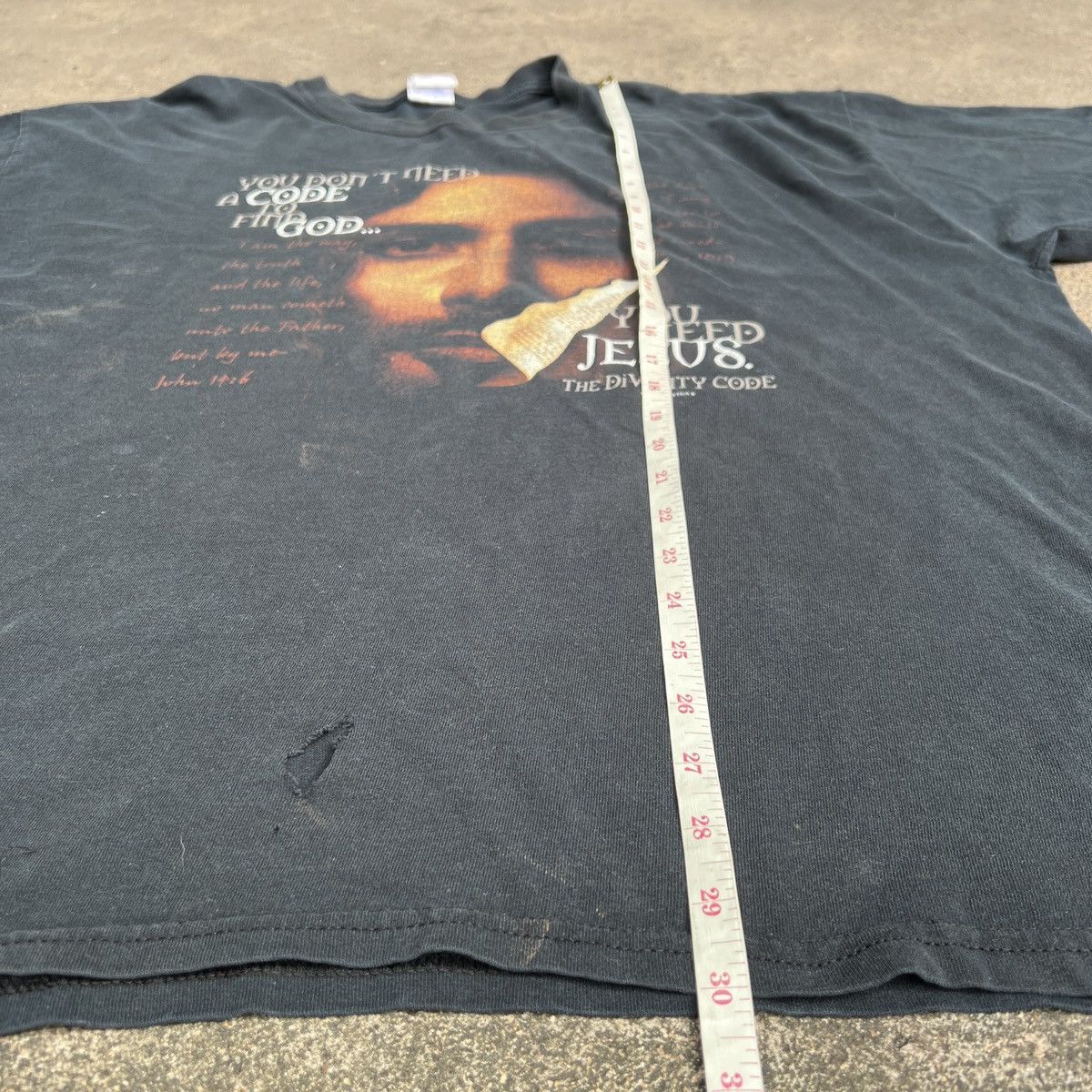 Vintage Vintage Y2K THE DIVINITY CODE Jesus God Holy Bible Faded 2XL Size US XXL / EU 58 / 5 - 14 Thumbnail