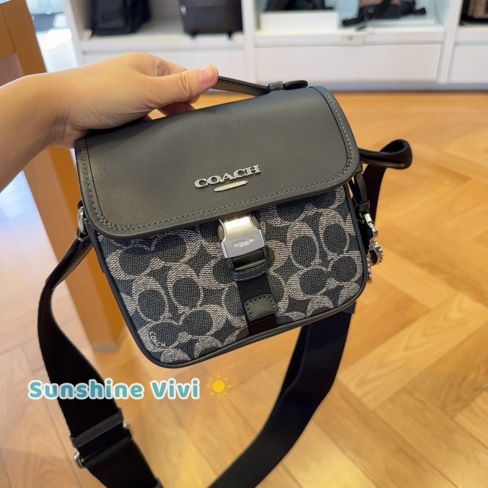 Coach NWT COACH Racer Crossbody bag charms ceb25 DENIM/CHALK Size ONE SIZE - 1 Thumbnail