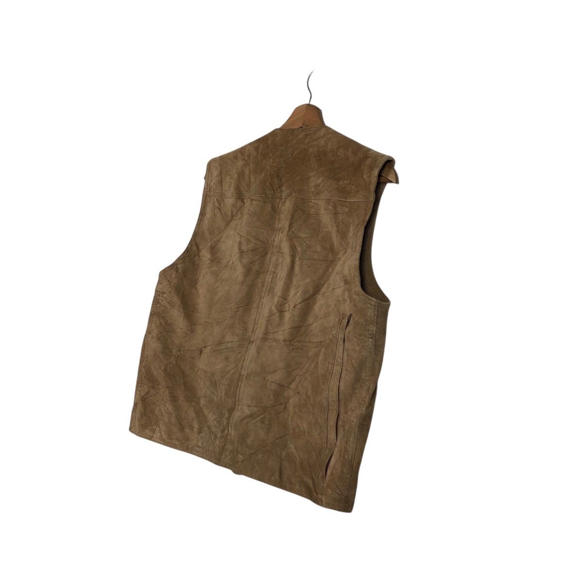 Japanese Brand 📌Q for C Vintage Vest Leather Jacket Worker Issey Miyake Size US M / EU 48-50 / 2 - 11 Thumbnail