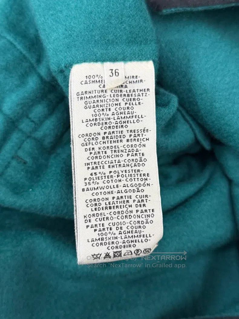 Hermes Hermes Black and green striped cashmere coat Size XS / US 0-2 / IT 36-38 - 5 Thumbnail
