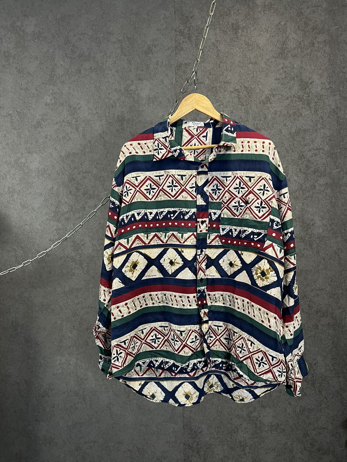 Other Art vintage crazy silk shirt Size US XL / EU 56 / 4 - 1 Thumbnail