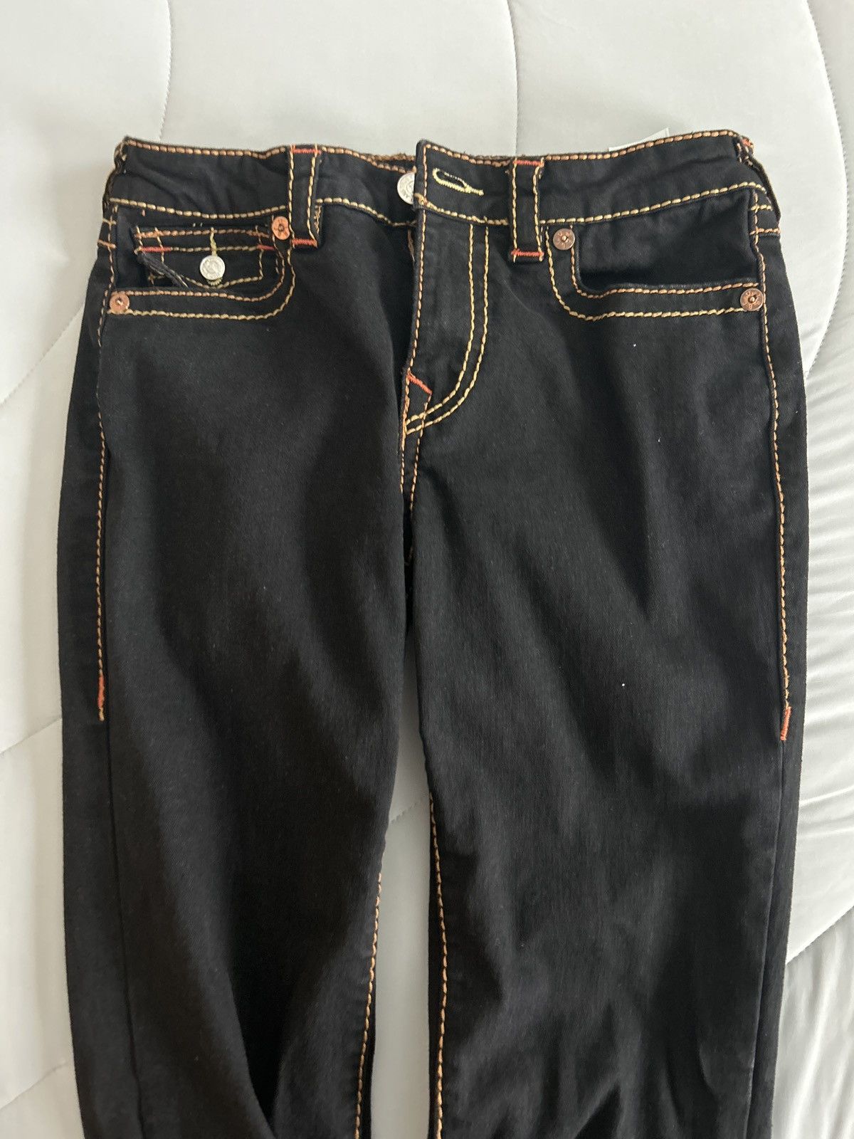 True Religion Black & Red Denim True Religion Jeans Size 27" / US 4 / IT 40 - 2 Thumbnail