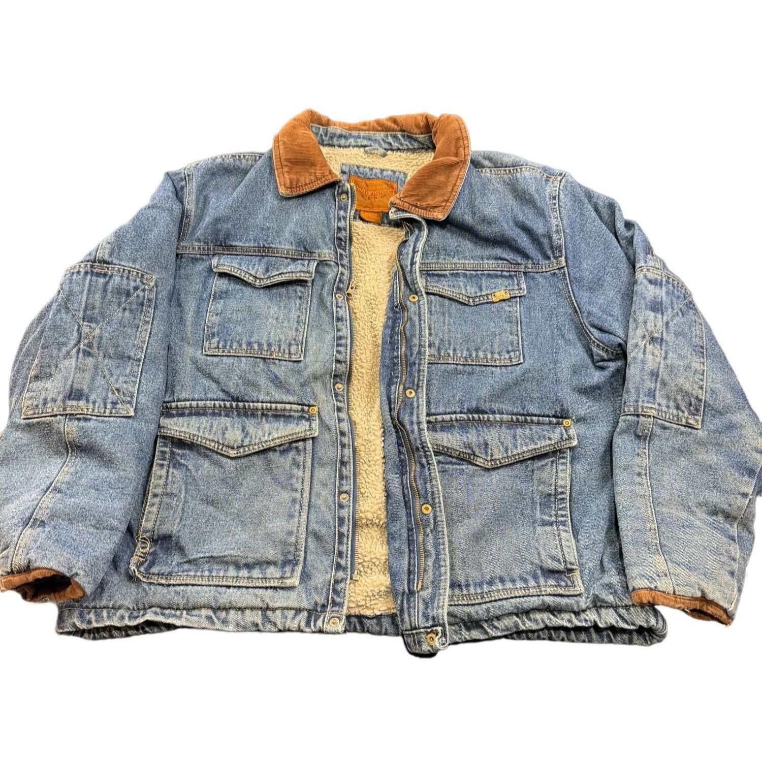 image of Vintage Wrangler Sherpa Denim Jacket | B1, Men's (Size 2XL)