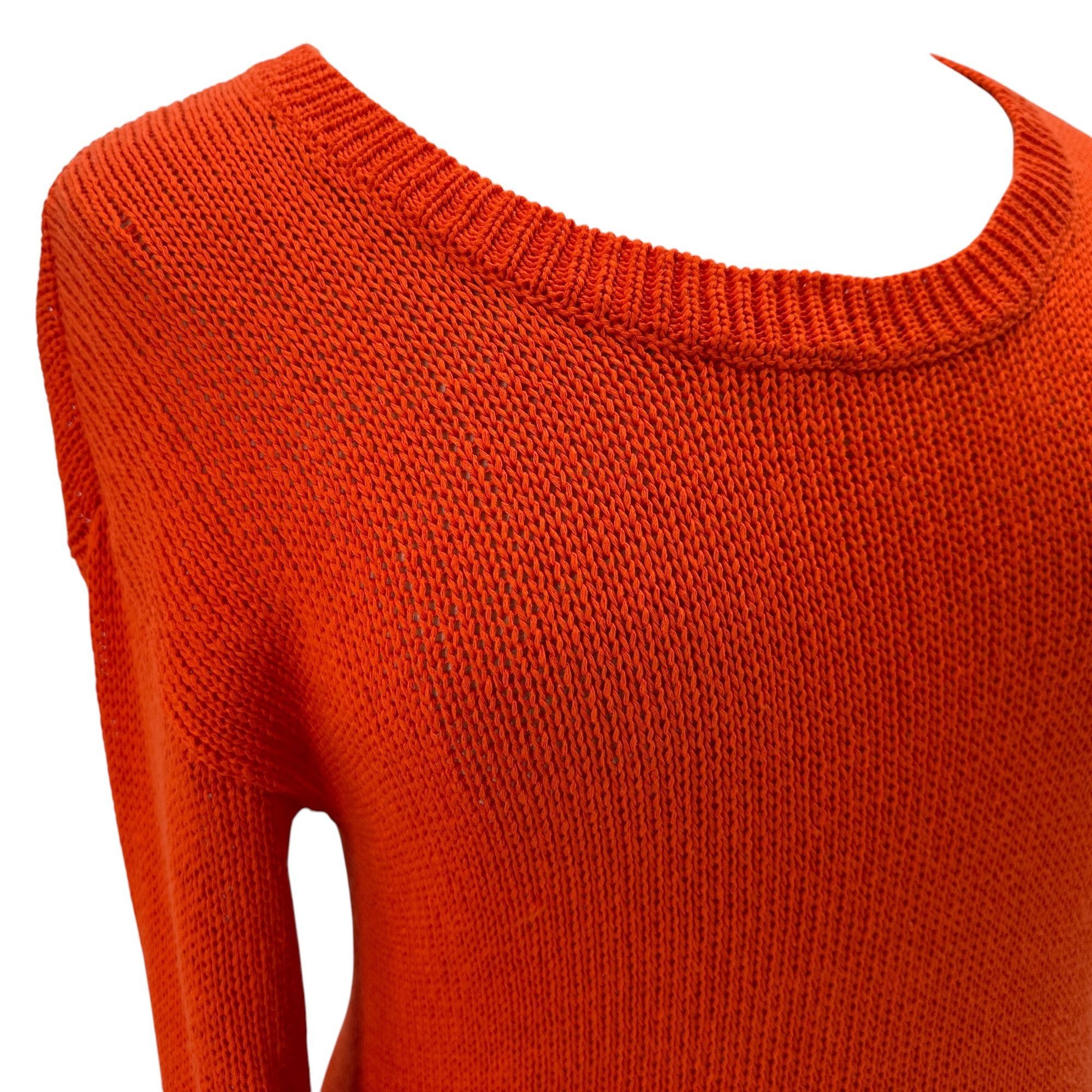 Lauren Ralph Lauren Lauren Ralph Lauren Womens XL Sweater Open Knit Orange Size XL / US 12-14 / IT 48-50 - 2 Thumbnail