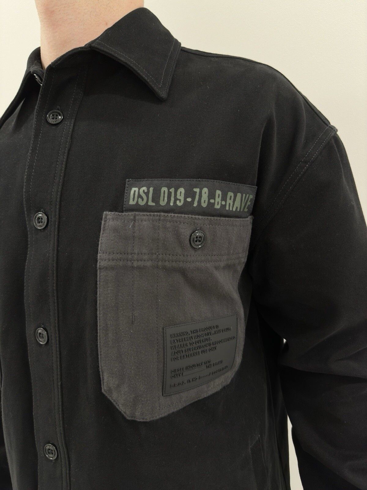 Diesel Diesel Black Mens Multipocket Overshirt Jacket Size S Size US S / EU 44-46 / 1 - 5 Thumbnail