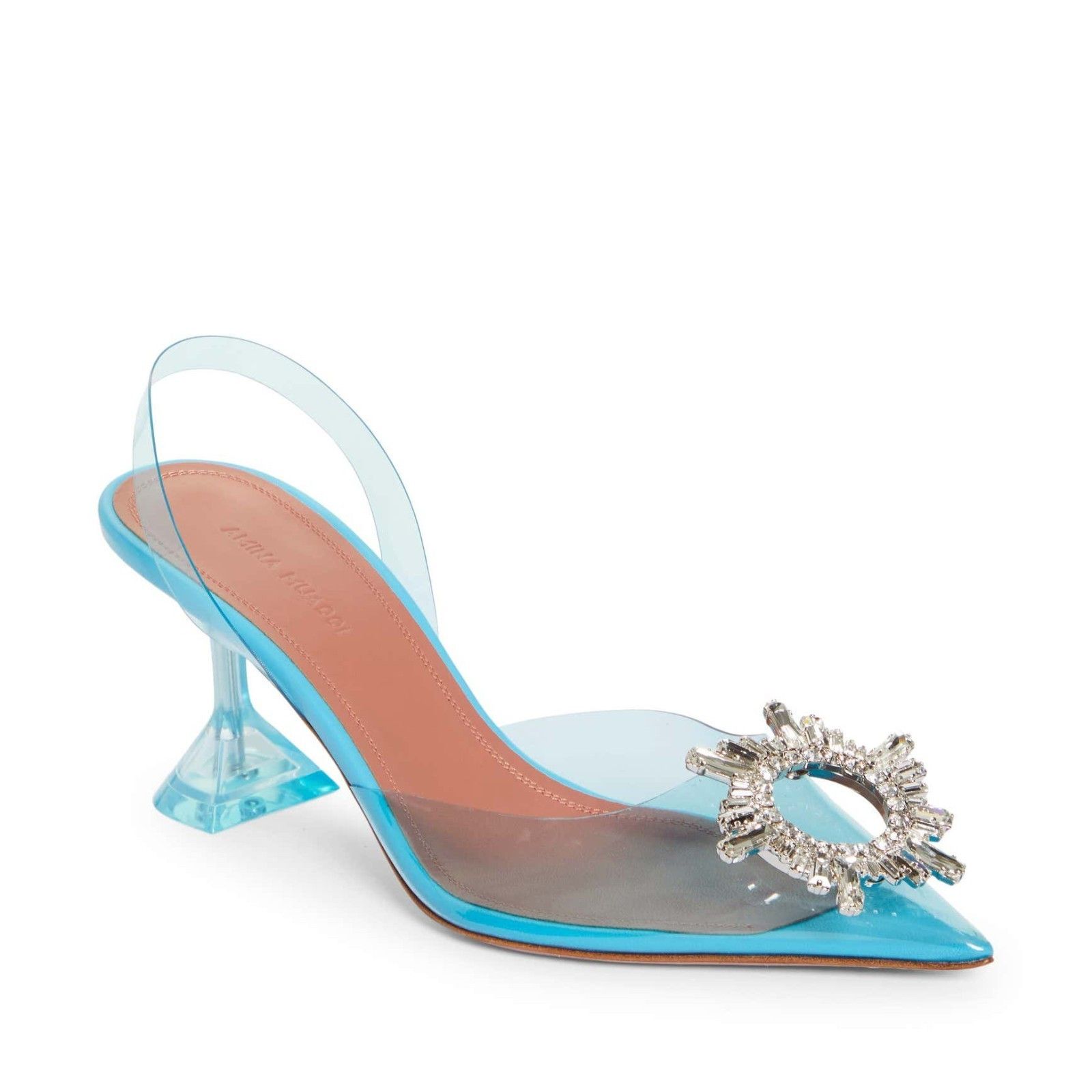 Amina Muaddi Begum Glass Pointed Toe Slingback Shoes US 10 / EU 40 $1220 Size US 10 / IT 40 - 1 Thumbnail