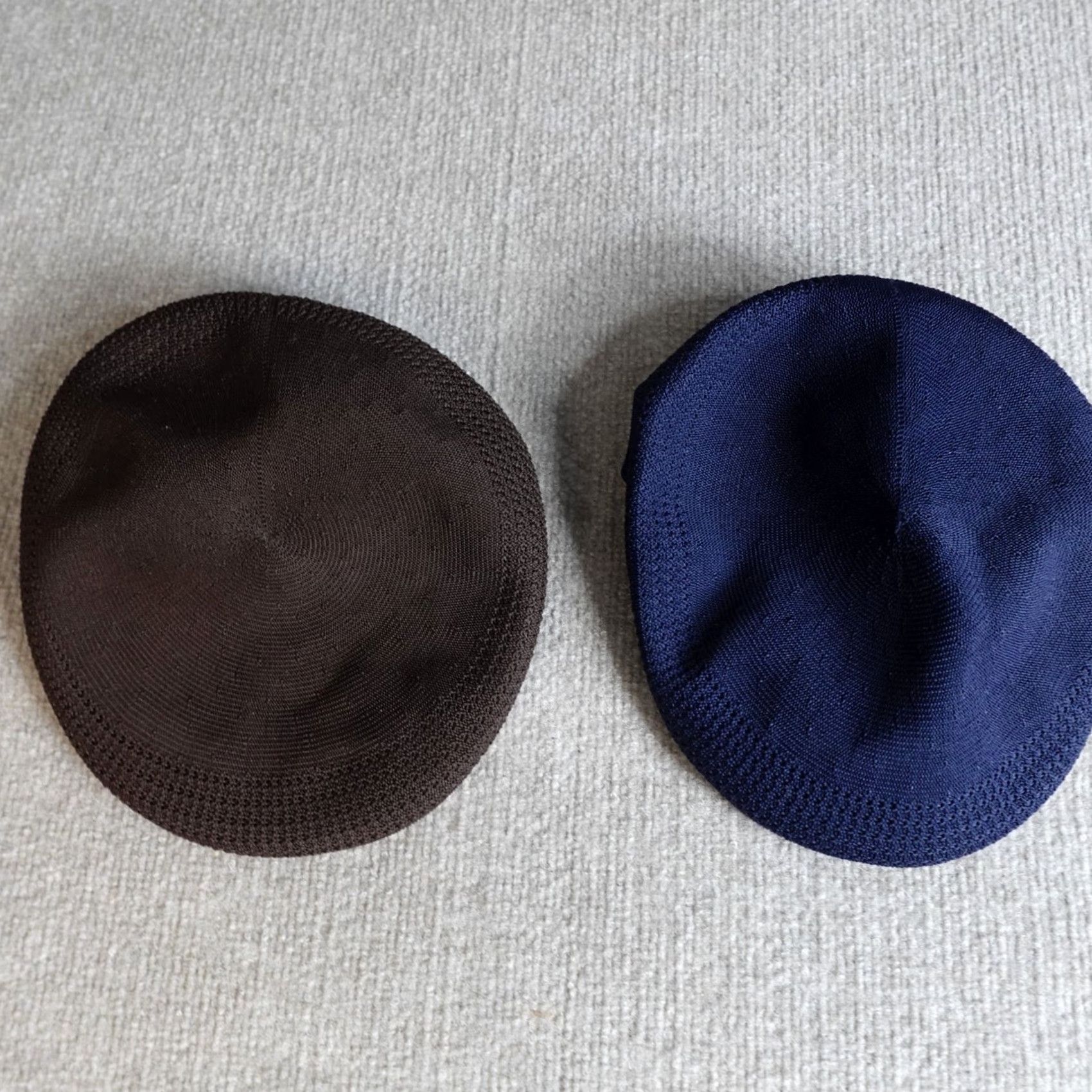 Kangol VINTAGE Kangol Hat Lot Medium Brown Blue Newsboy Tropic 504 Ventair KnIT Newsboy Cap Men M Blue Kangol Hat Lot Size ONE SIZE - 8 Thumbnail