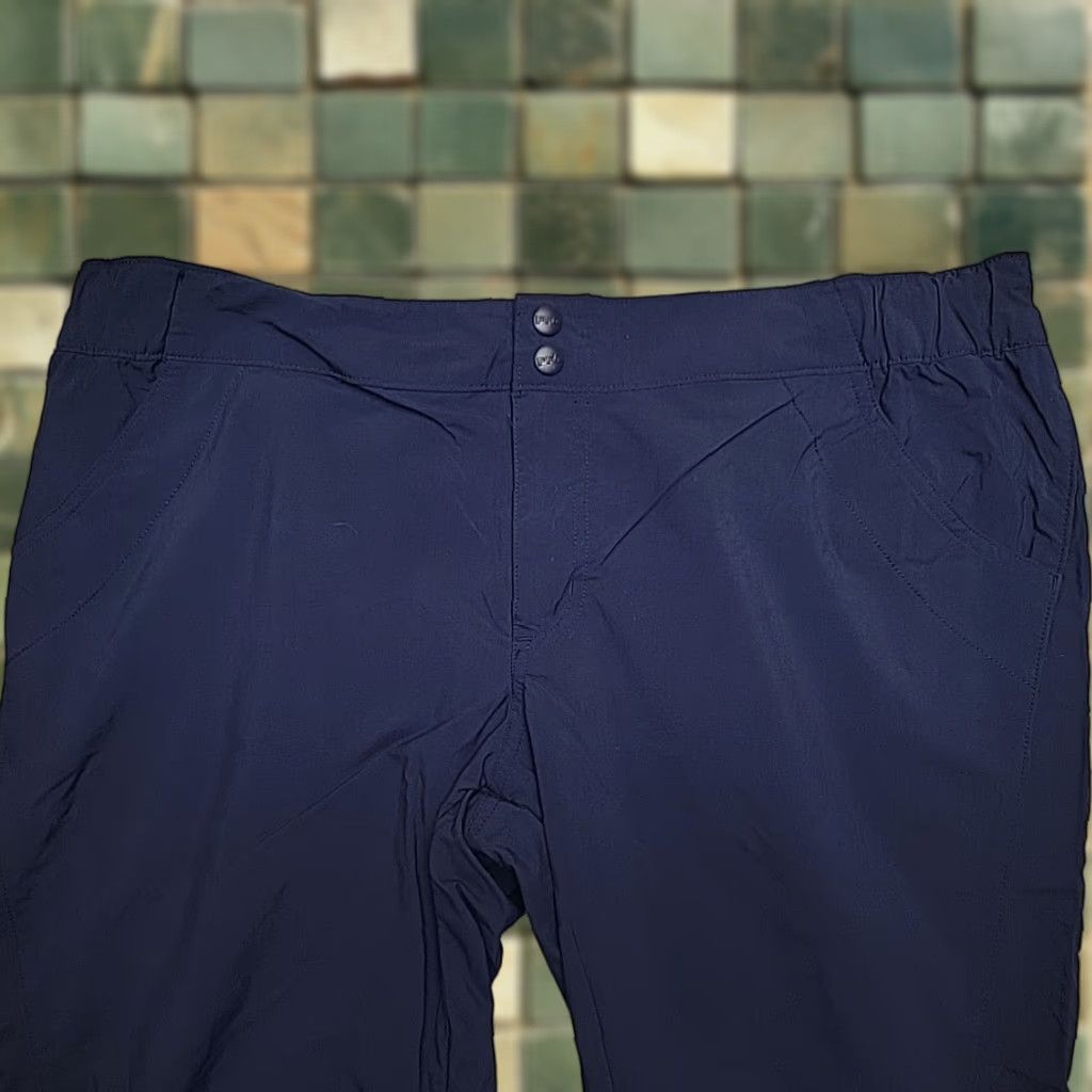 Vintage Columbia PFG Shorts Men L Blue Elastic Waist Lightweight UPF Fishing Bermuda Casual Outdoor UV Protection Size US 33 - 1 Thumbnail