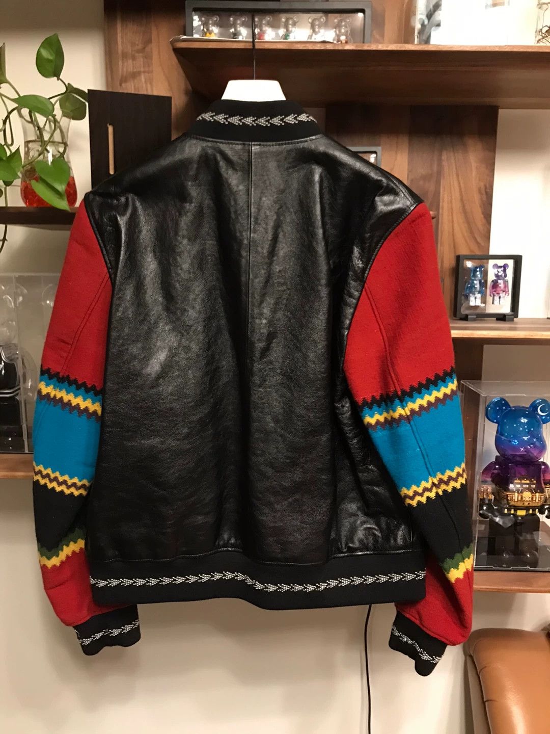 Saint Laurent Paris YSL wool leather panel teddy jacket 54 (small) Size XXL / US 16-18 / IT 52-54 - 2 Thumbnail