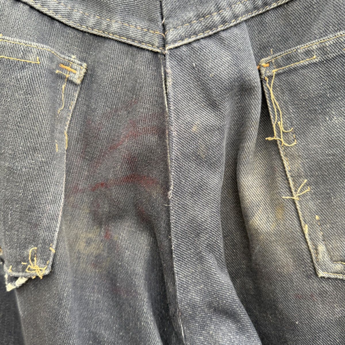 Vintage Vintage Hill & Holt Ltd. “destroyed” deep blue bootcut jeans Size US 34 / EU 50 - 6 Thumbnail