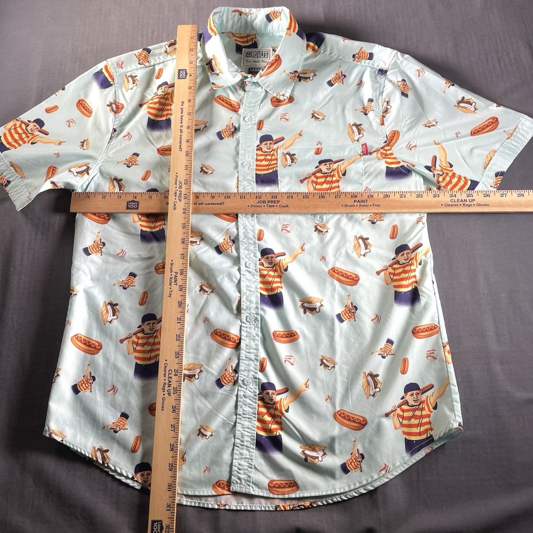 AQUA RSVLTS x The Sandlot Shirt Men L Aqua Ham Button Up Baseball Camp Baseball Size US L / EU 52-54 / 3 - 4 Thumbnail