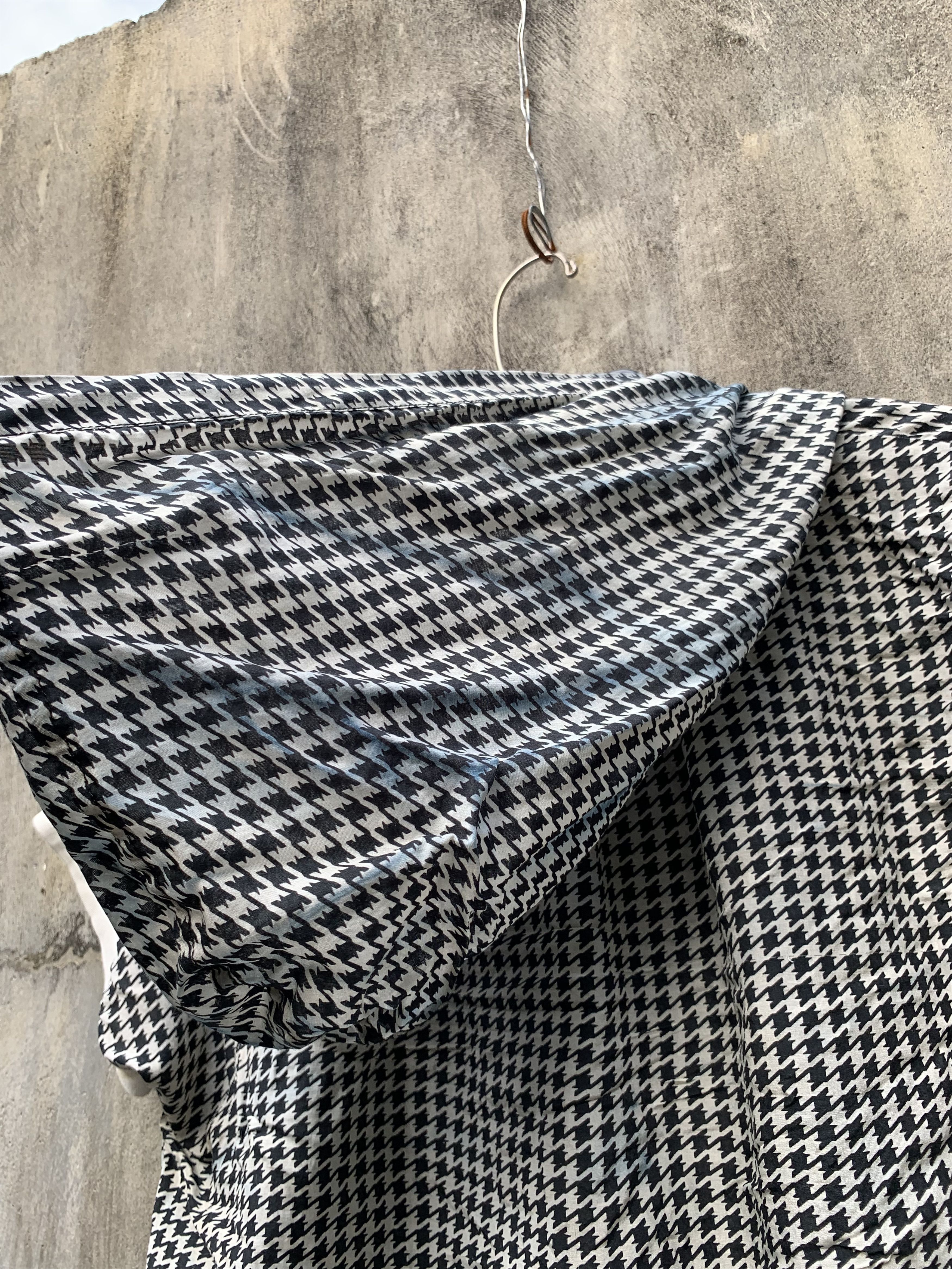 Diesel Diesel Short Sleeve Hooded Blouse Ruffles Houndstooth Patter Size S / US 4 / IT 40 - 10 Thumbnail