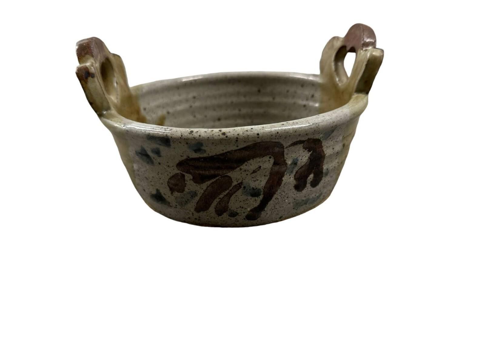 Designer Vintage Handcrafted Ceramic Bowl With Heart Handles Size ONE SIZE - 7 Thumbnail