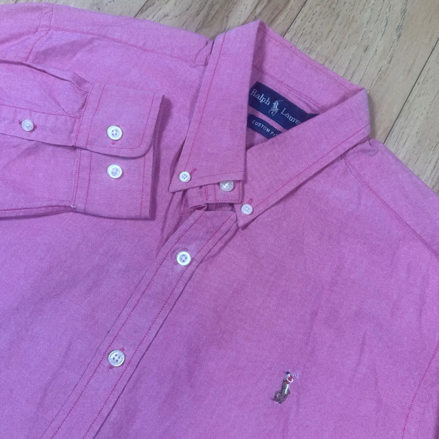 Polo Ralph Lauren Ralph Lauren Polo Button Shirt Mens XXL Pink Long Sleeve Custom Flesh Pony Button-Up 2XL Velvety? Size US XXL / EU 58 / 5 - 3 Thumbnail