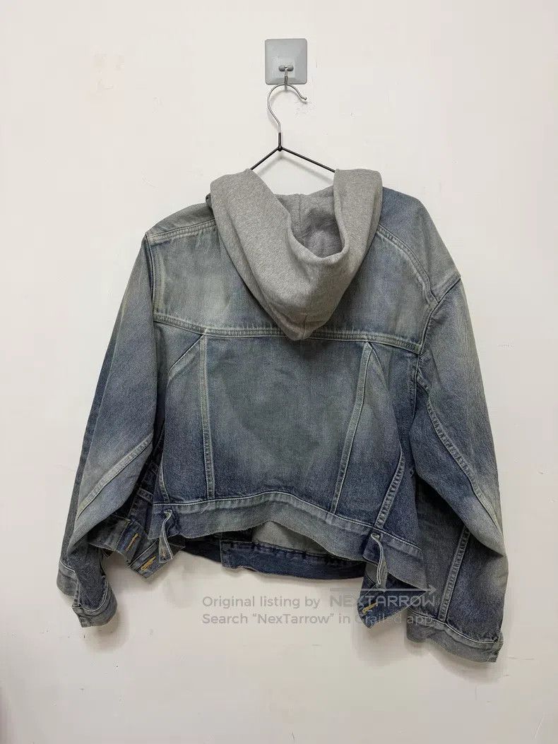 Balenciaga Balenciaga Solid Color Decorative Button Hooded Denim Jack Size XXS / US 00 / IT 34 - 2 Thumbnail
