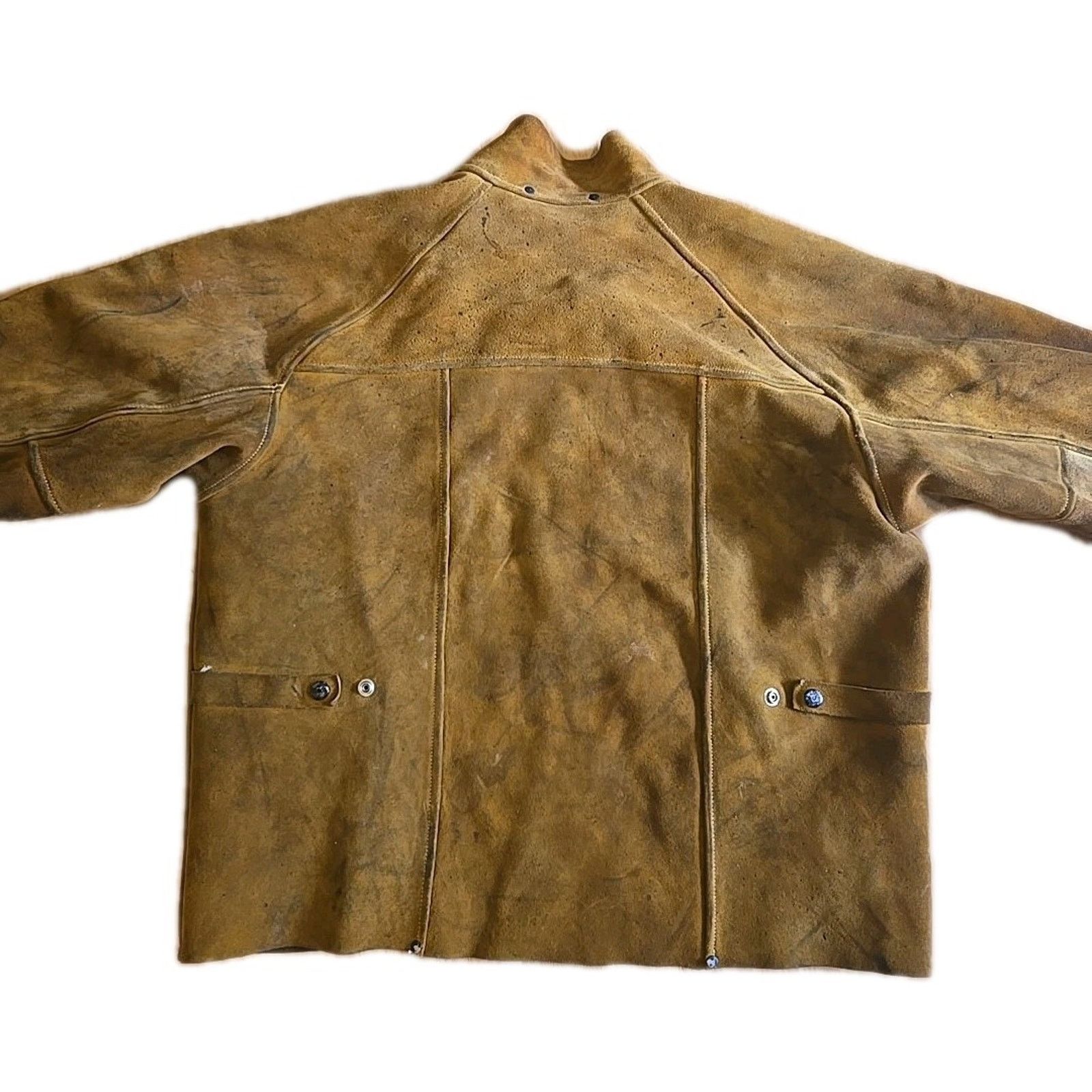 Carhartt Weldmark Flame Retardant Cowhide Leather Welding Jacket Size L / US 10 / IT 46 - 6 Thumbnail
