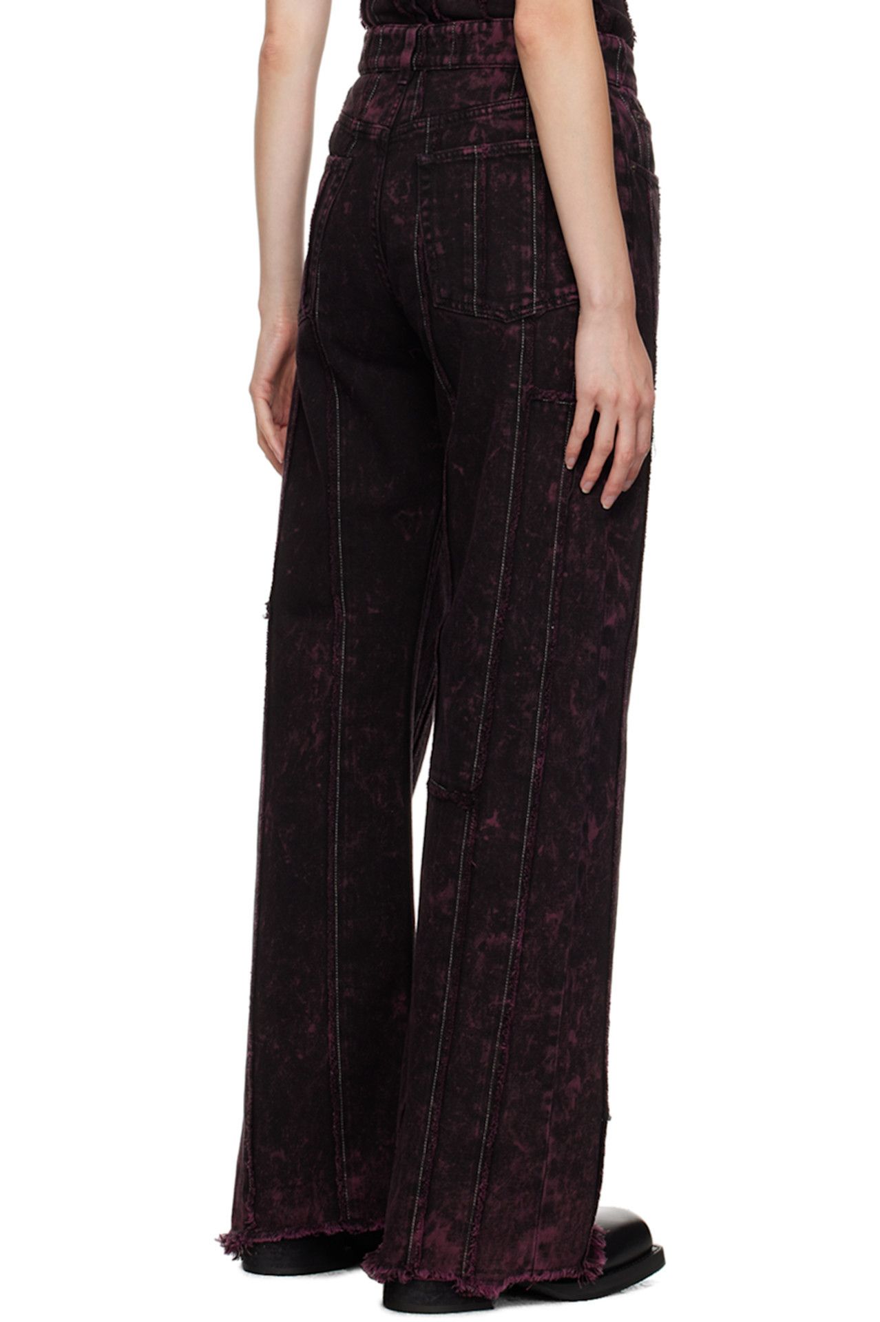 Acne Studios $950 Acne Studios Loose Fit Distressed Striped Jeans Size 27" / US 4 / IT 40 - 2 Thumbnail