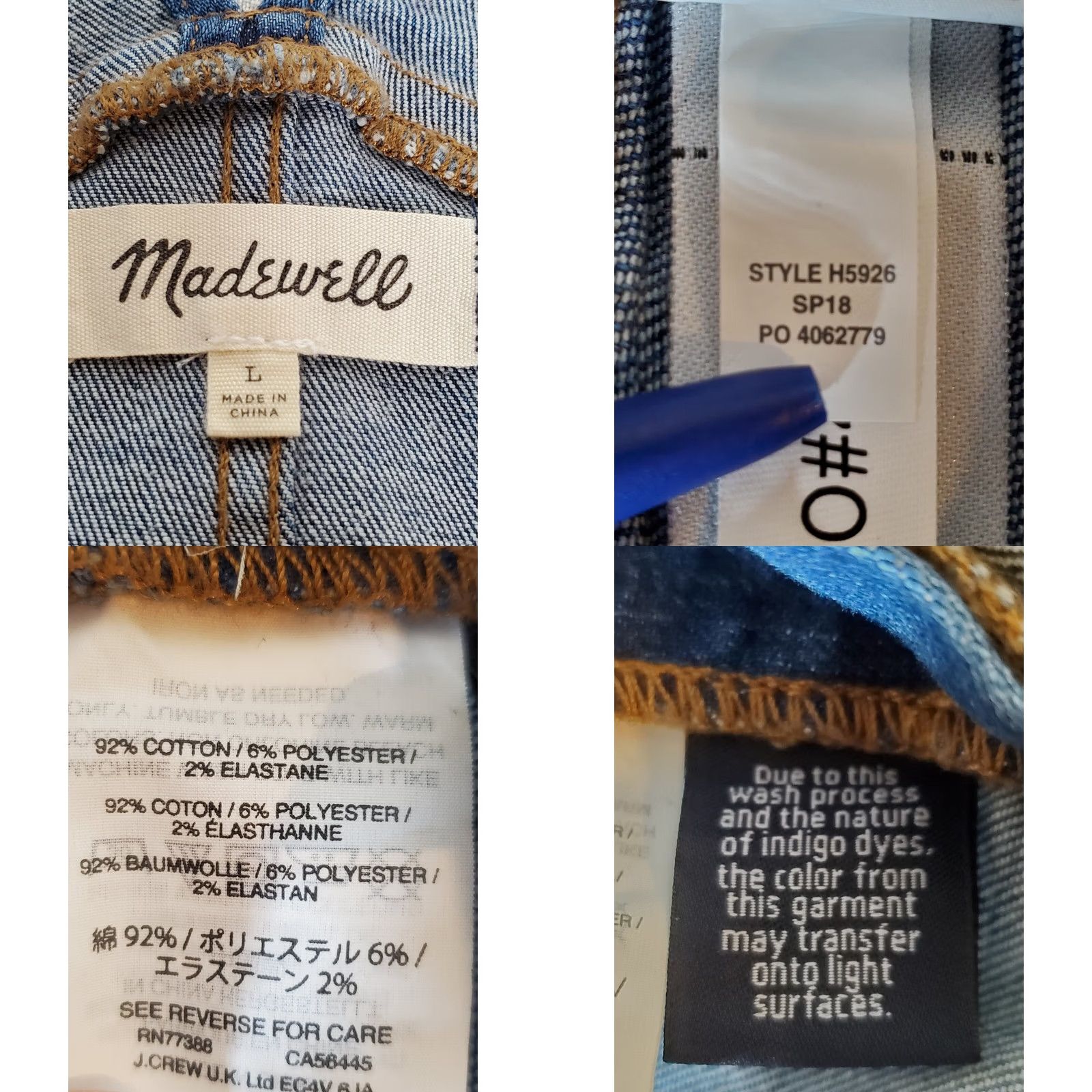 Madewell Madewell Skinny Womens L Blue Denim Bib Overalls Kemp Wash Raw Hem Women Size Size 36" / US 14 / IT 50 - 8 Thumbnail