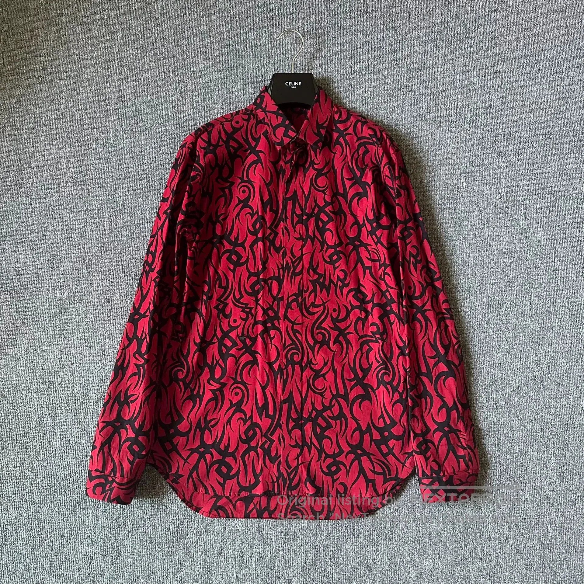 Dior Dior Homme 18fw Red Thorns Bee Shirt. Size US S / EU 44-46 / 1 - 1 Thumbnail
